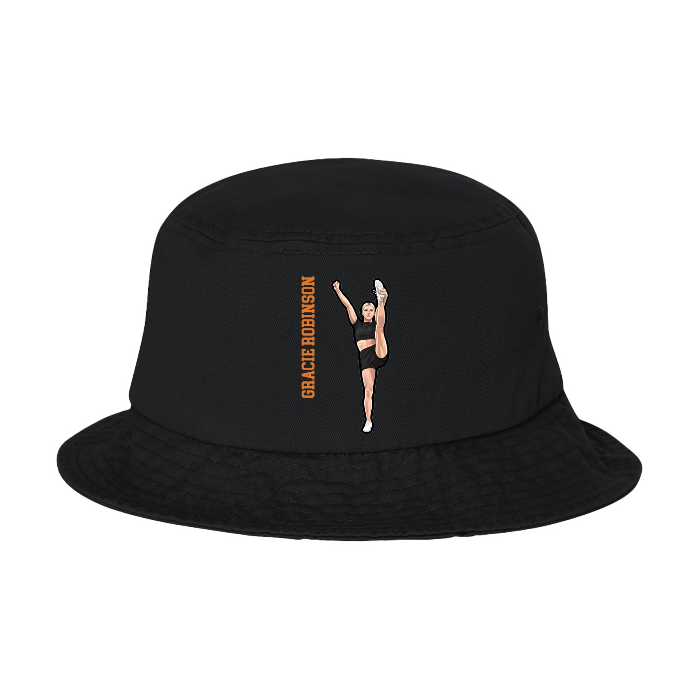 Bucket Cap — Name Vertical in Black