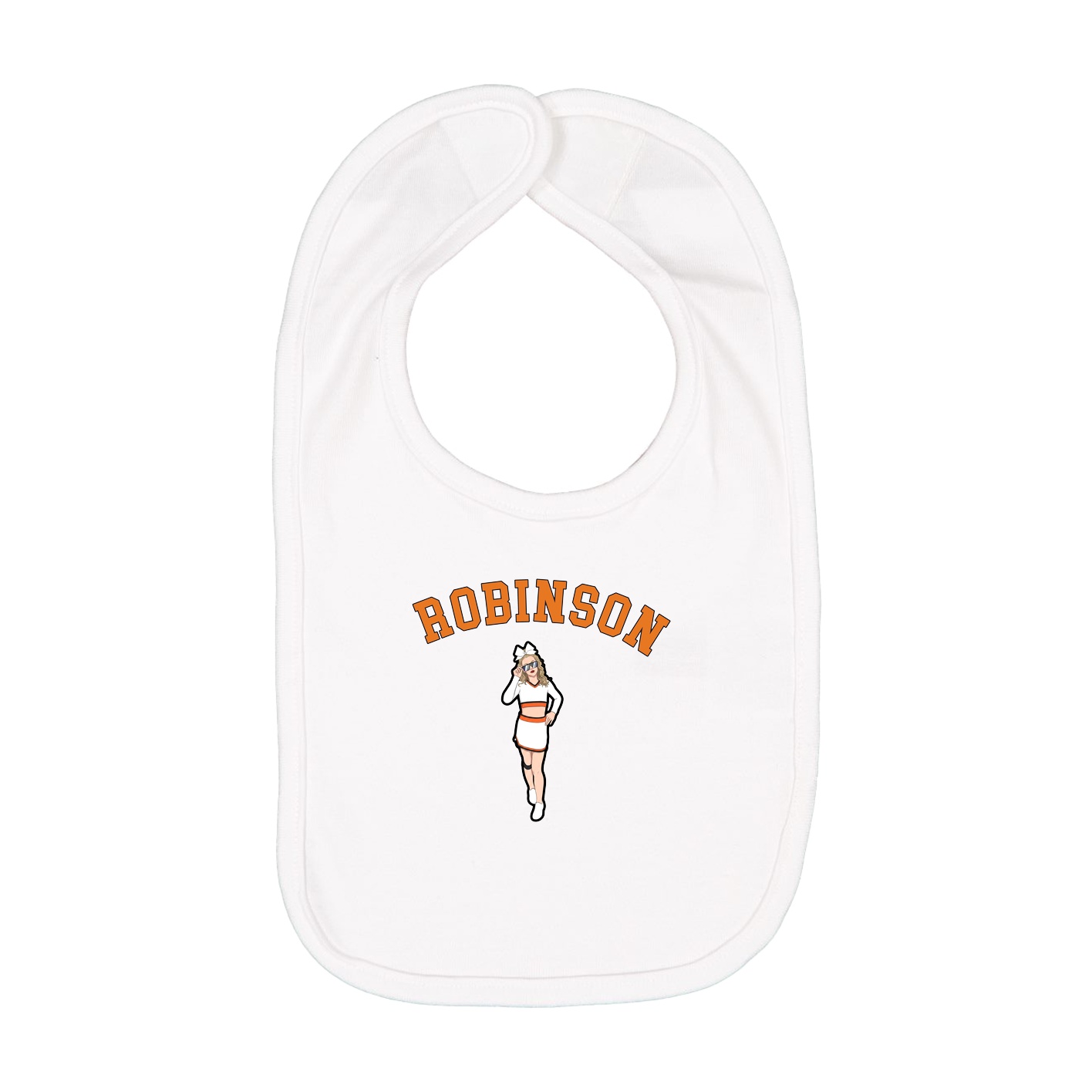 Infant Bib — Shirsey Arch in White