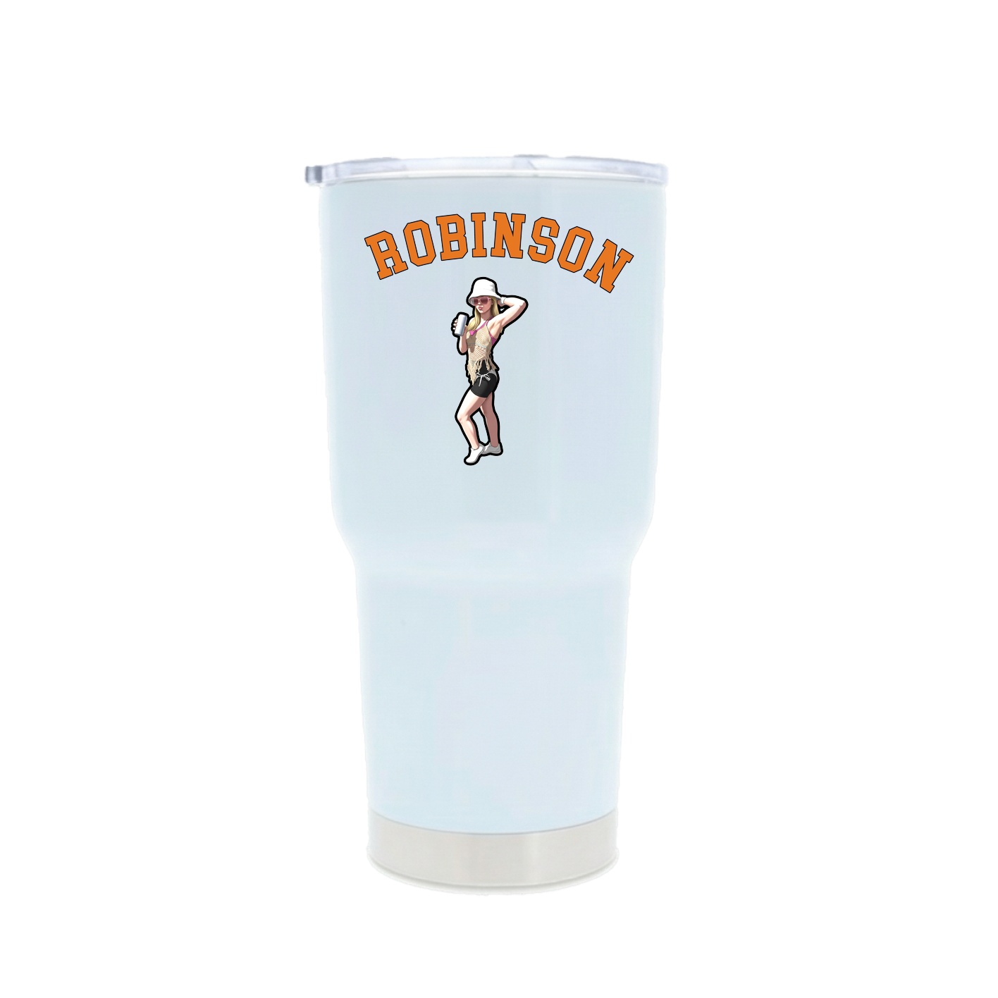30oz Stainless Steel Tumbler — Shirsey Arch in White