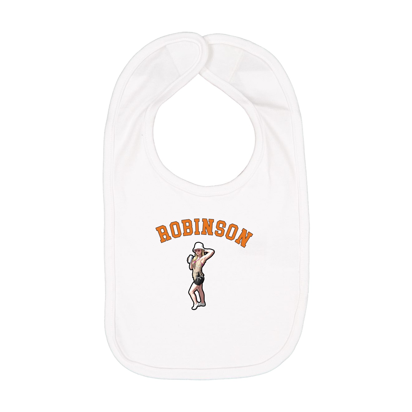 Infant Bib — Shirsey Arch in White