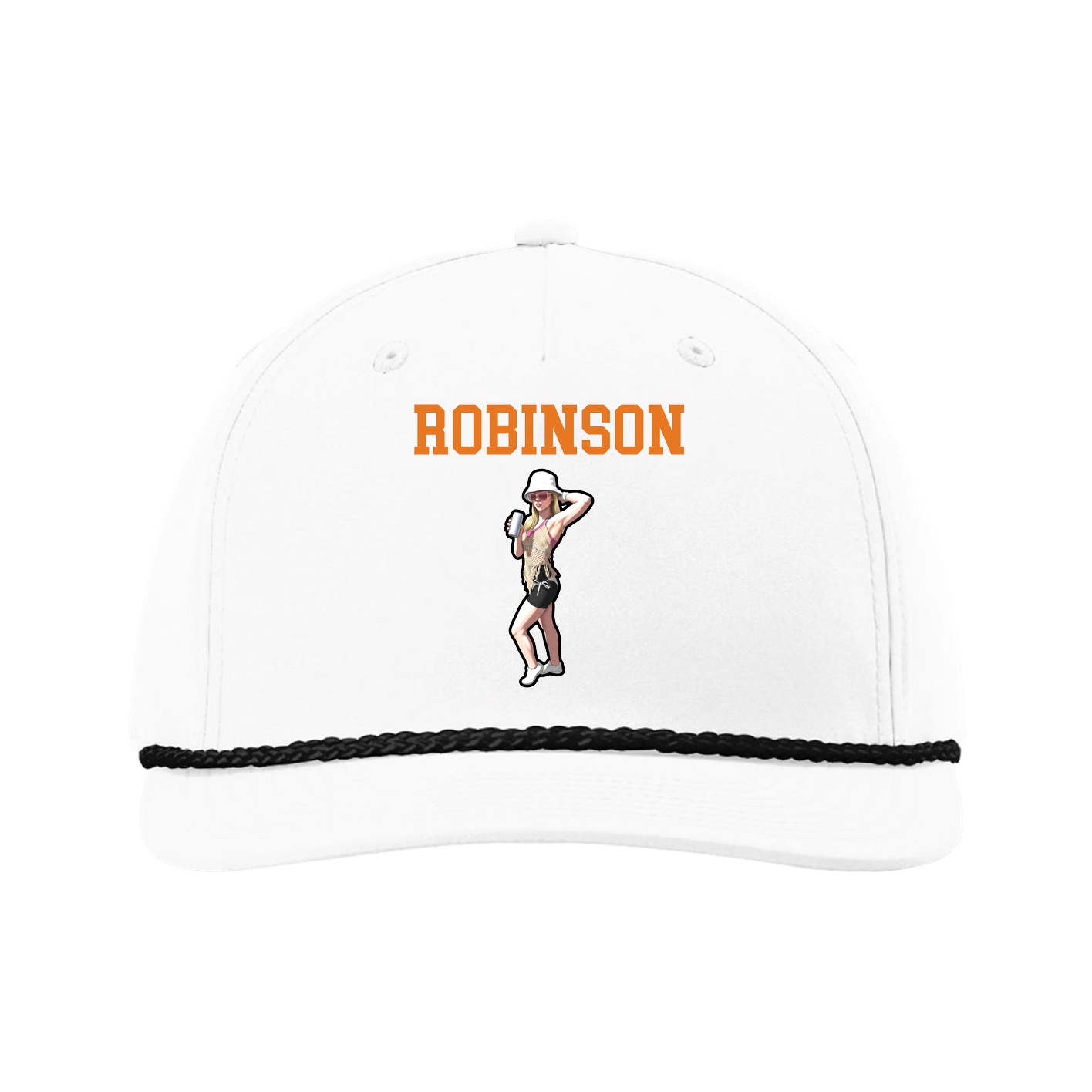 Five-Panel Classic Rope Cap — Shirsey in White