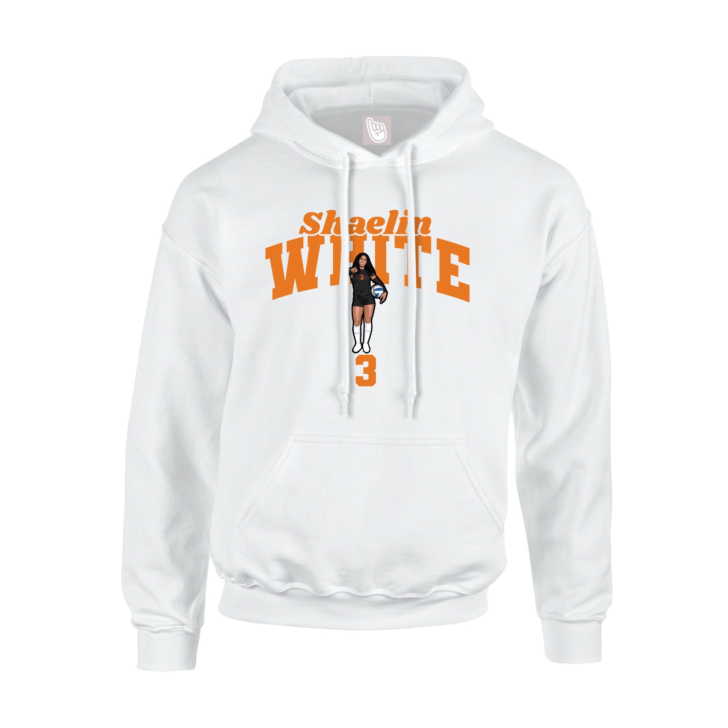 Youth Hoodie — Signature Arch in White