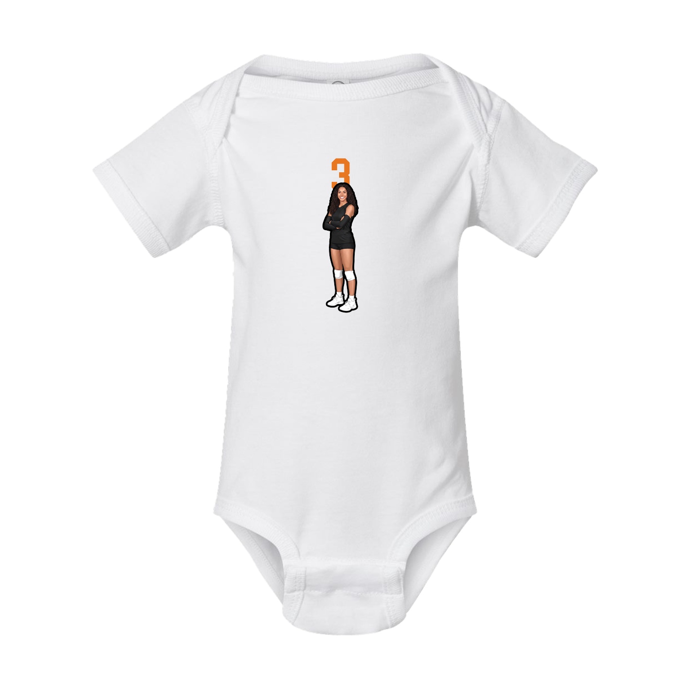 Baby Onesie — Number Top in White