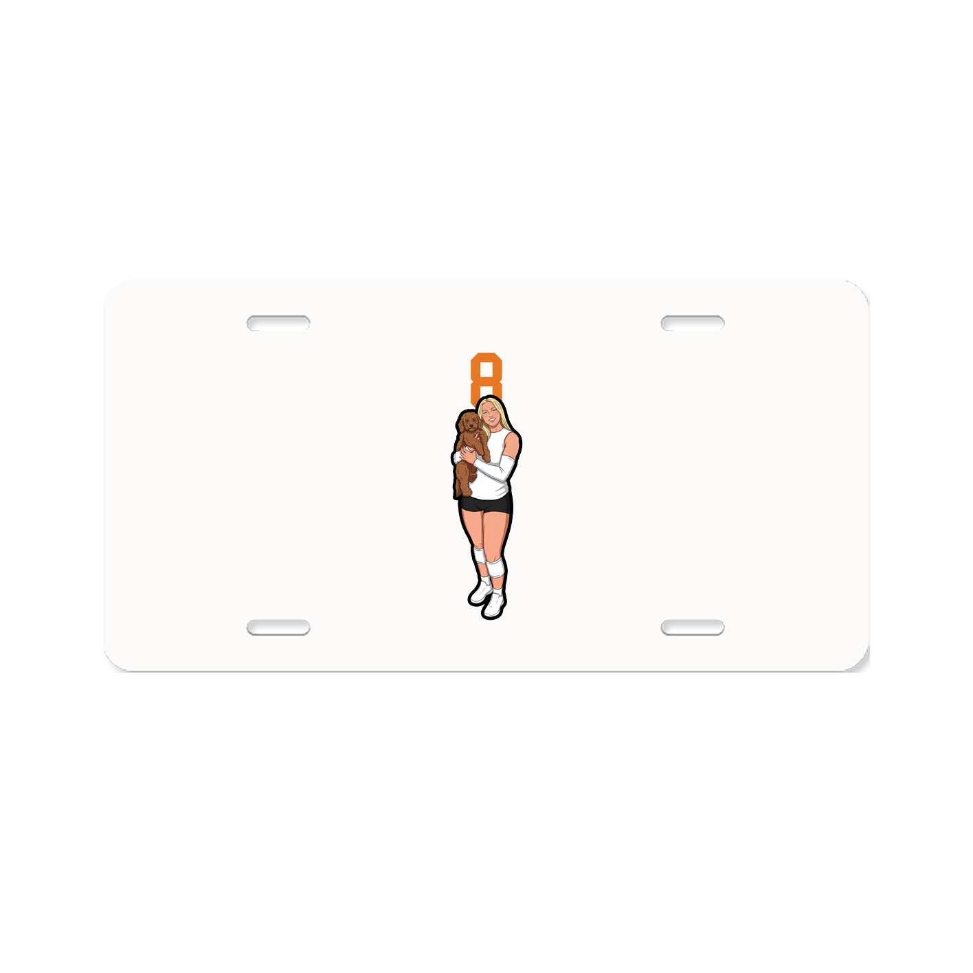 License Plate — Number Top in Classic