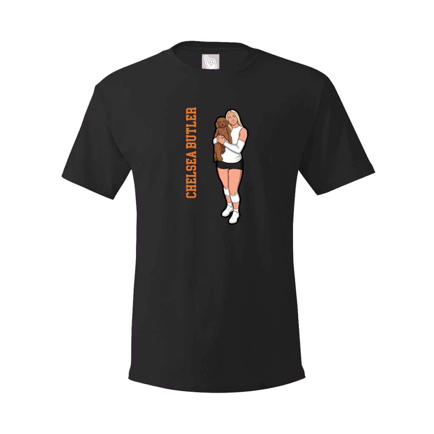Youth Tee — Name Vertical in Black