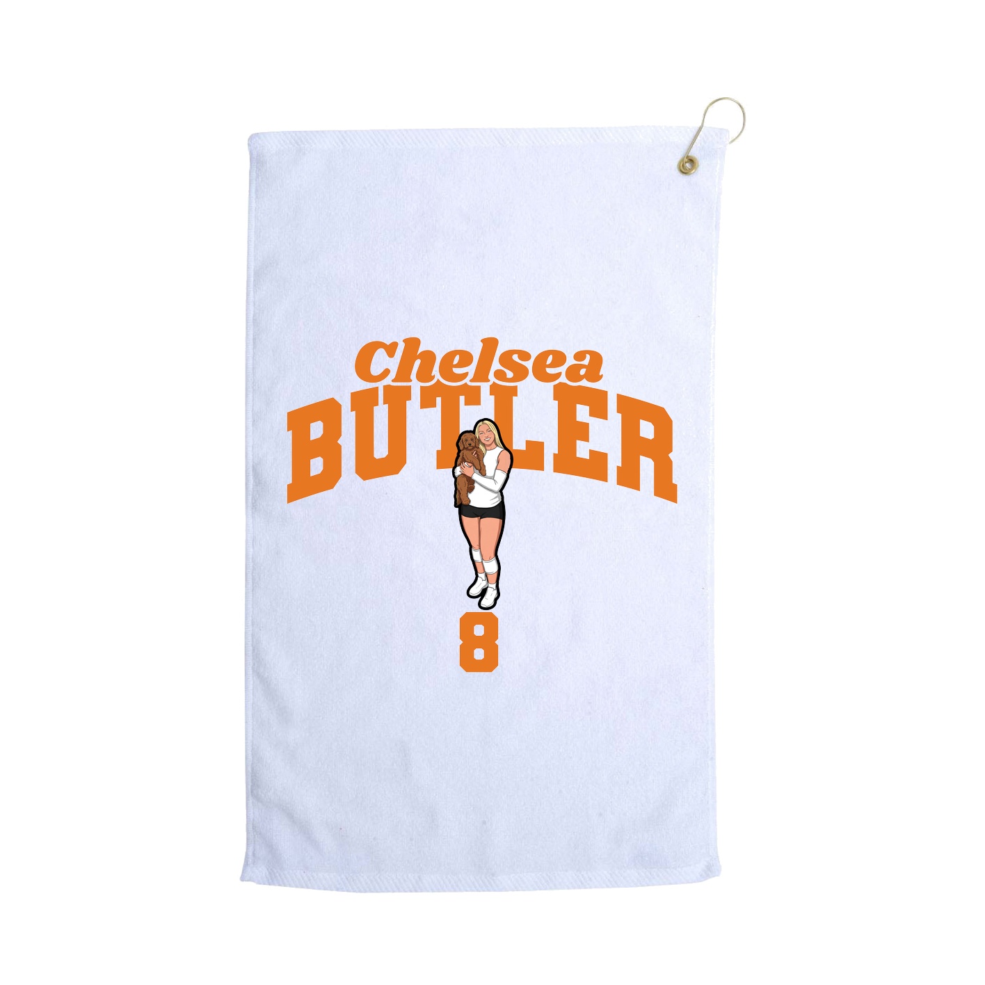 Golf Towel — Signature Arch in White