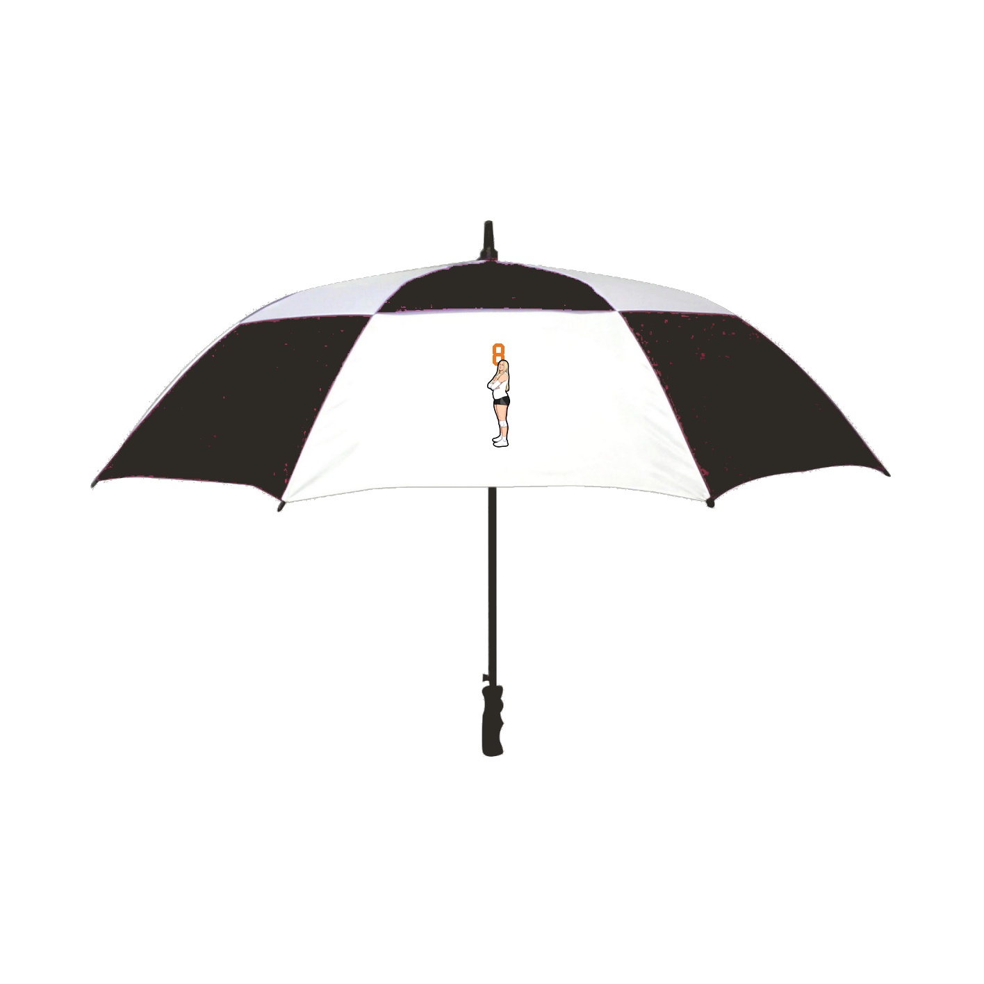 Golf Umbrella — Number Top in Black