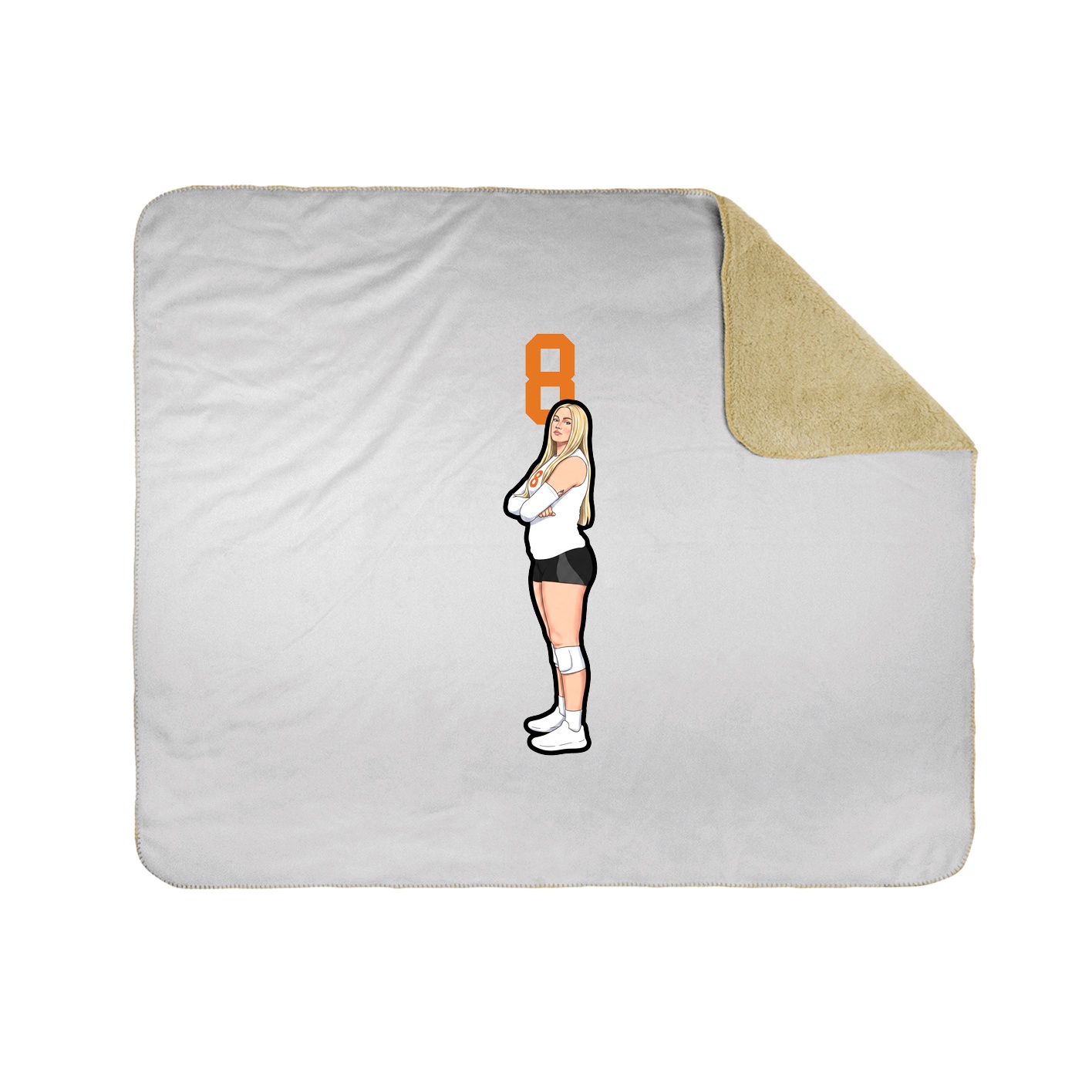 Throw Blanket — Number Top in White