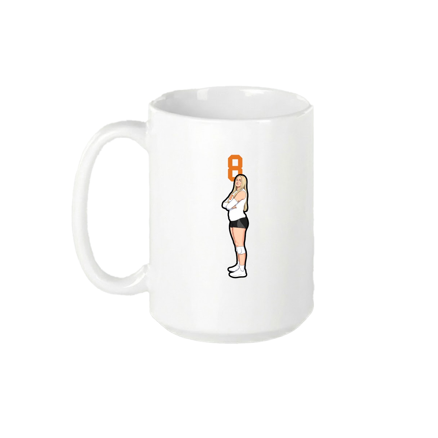 15oz Coffee Mug — Number Top in White