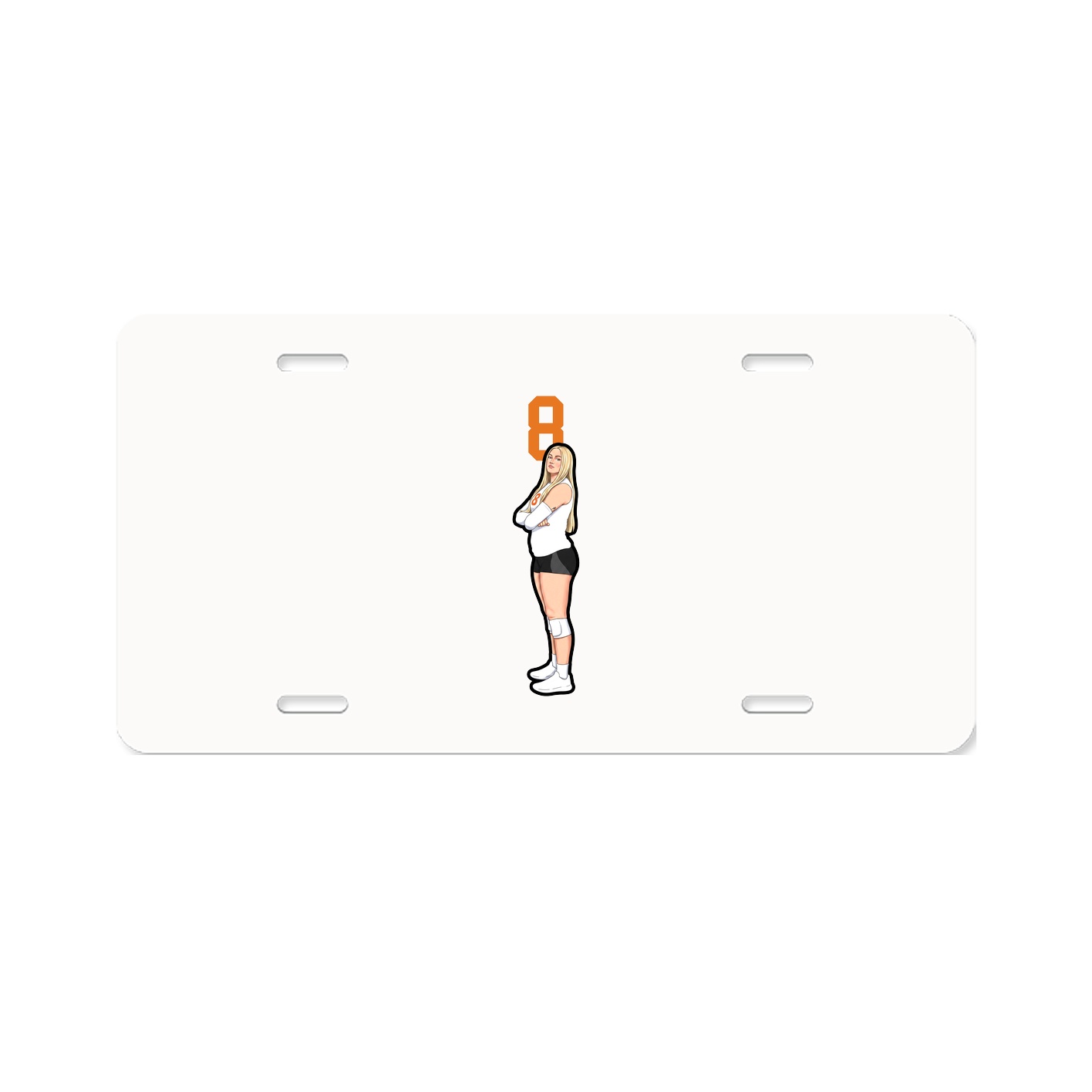License Plate — Number Top in Classic