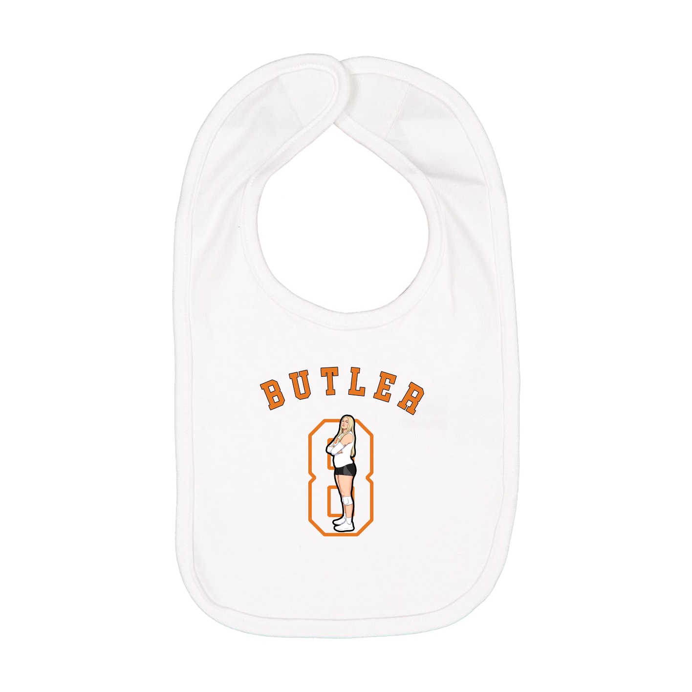 Infant Bib — Shirsey Arch in White