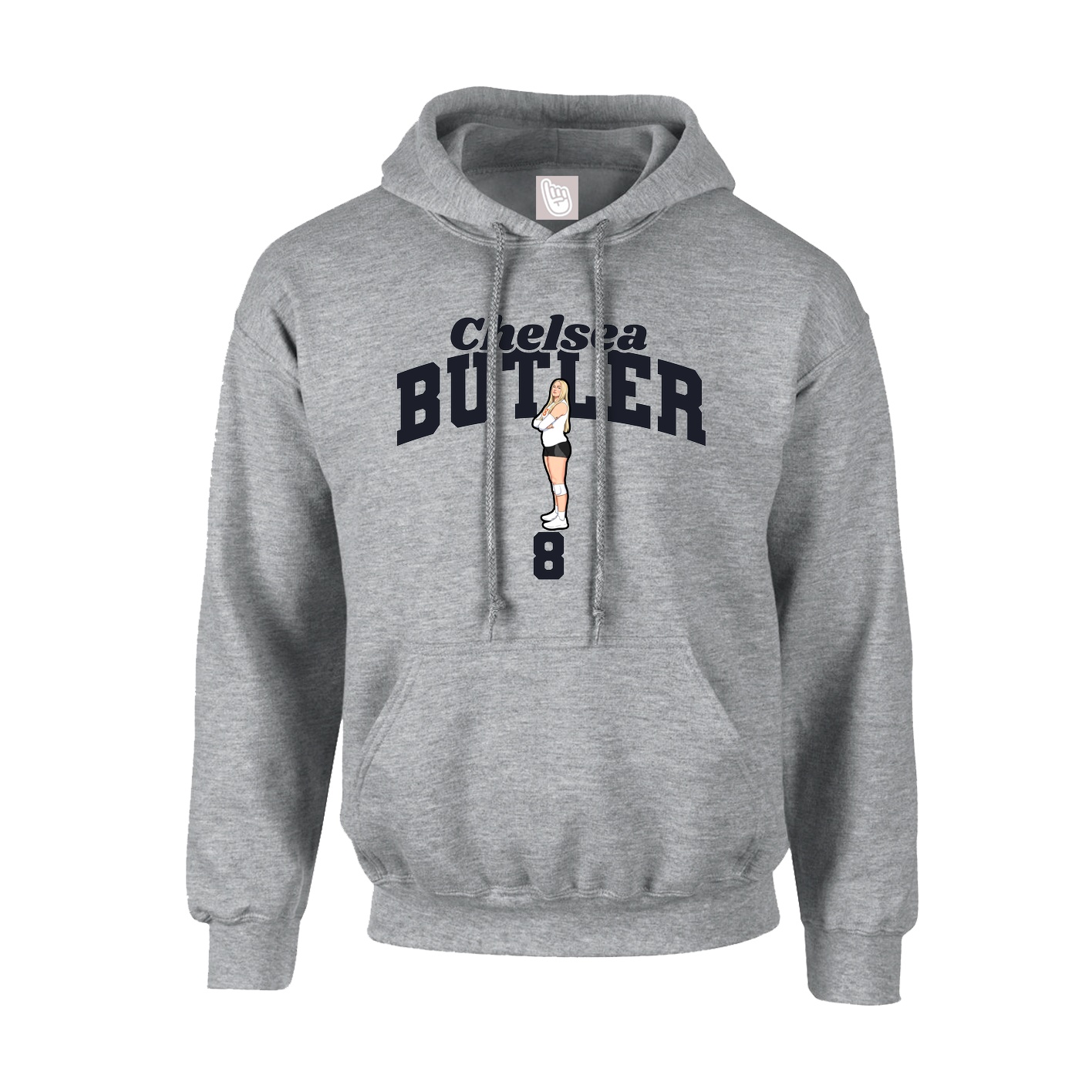 Youth Hoodie — Signature Arch in Grey