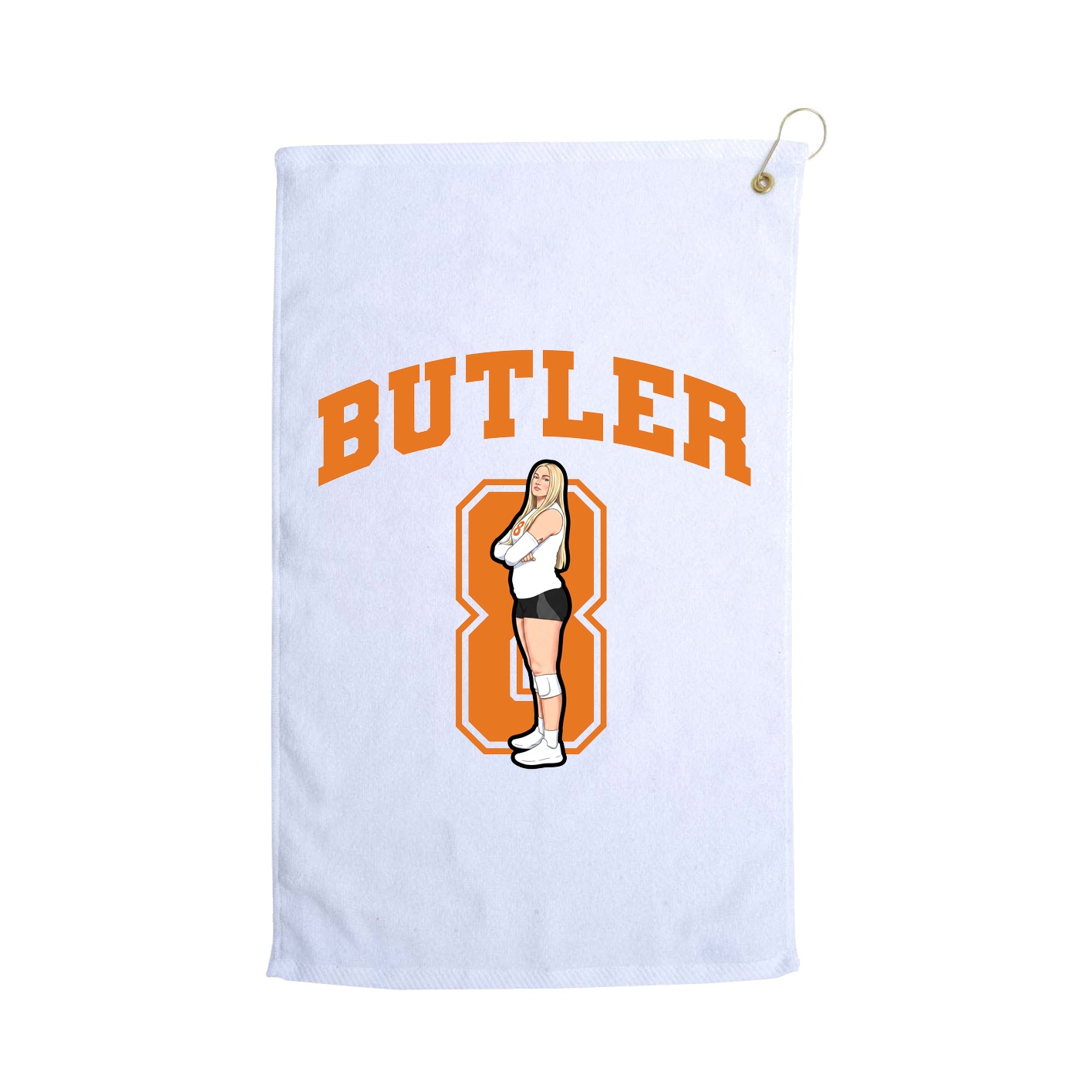 Golf Towel — Number in White
