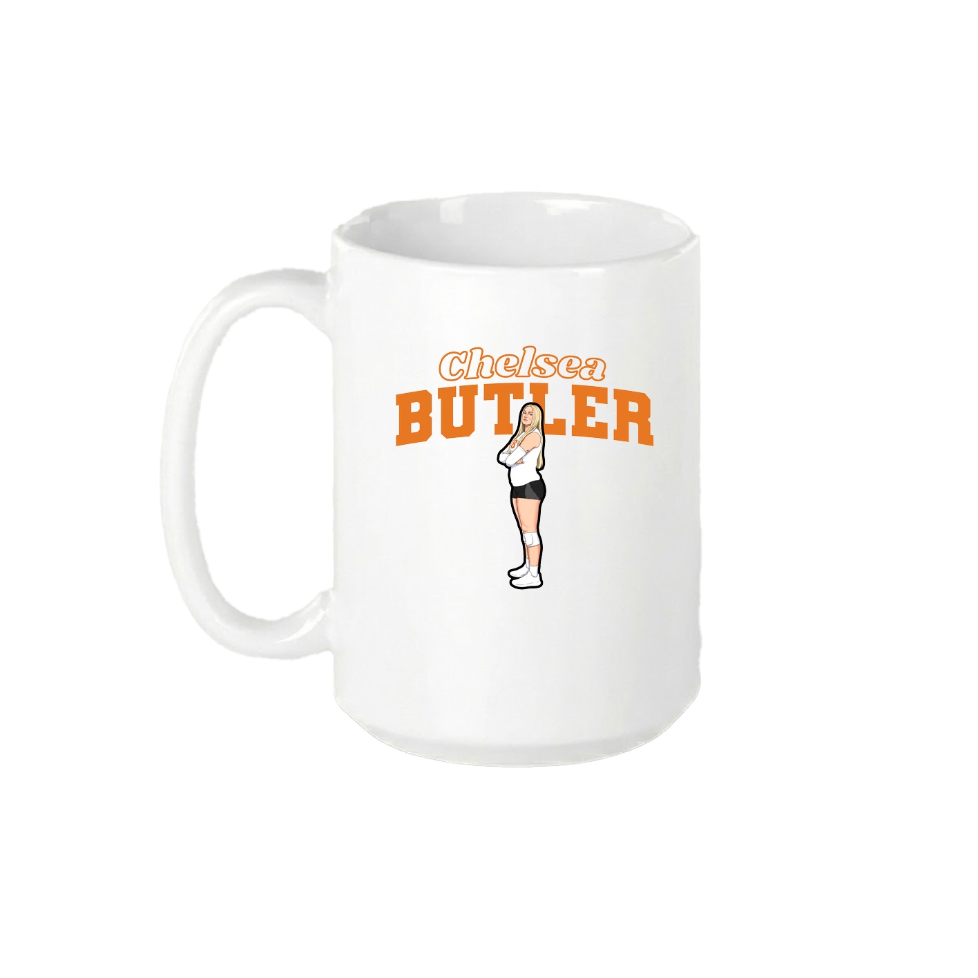 15oz Coffee Mug — Name Arch in White