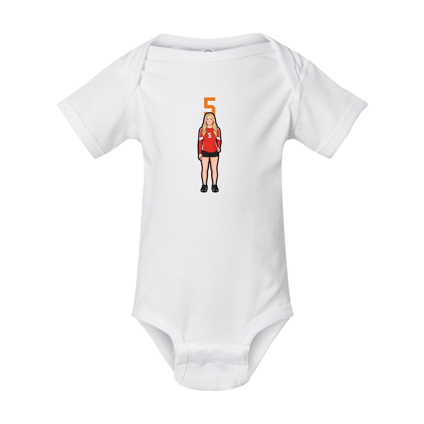 Baby Onesie — Number Top in White