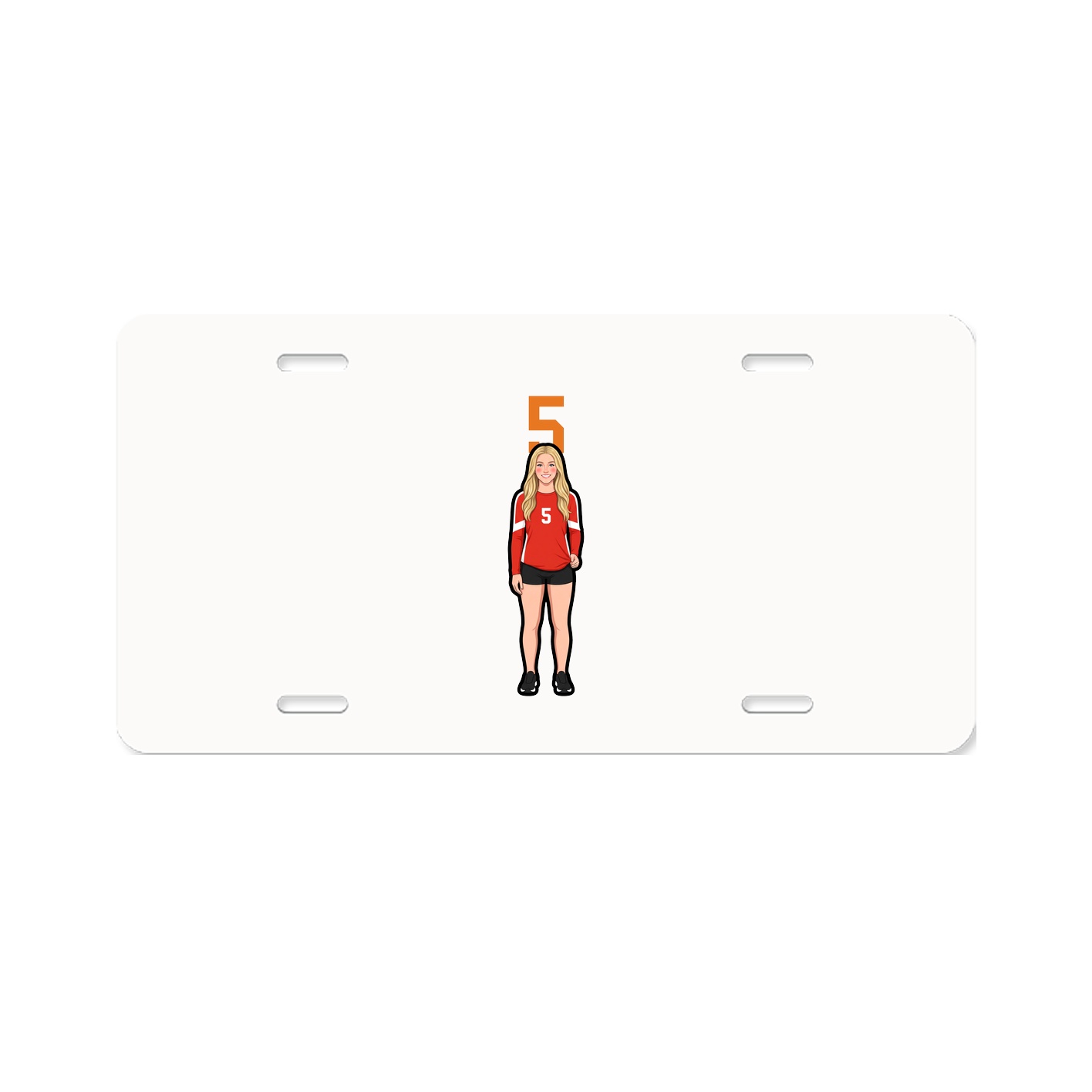 License Plate — Number Top in Classic