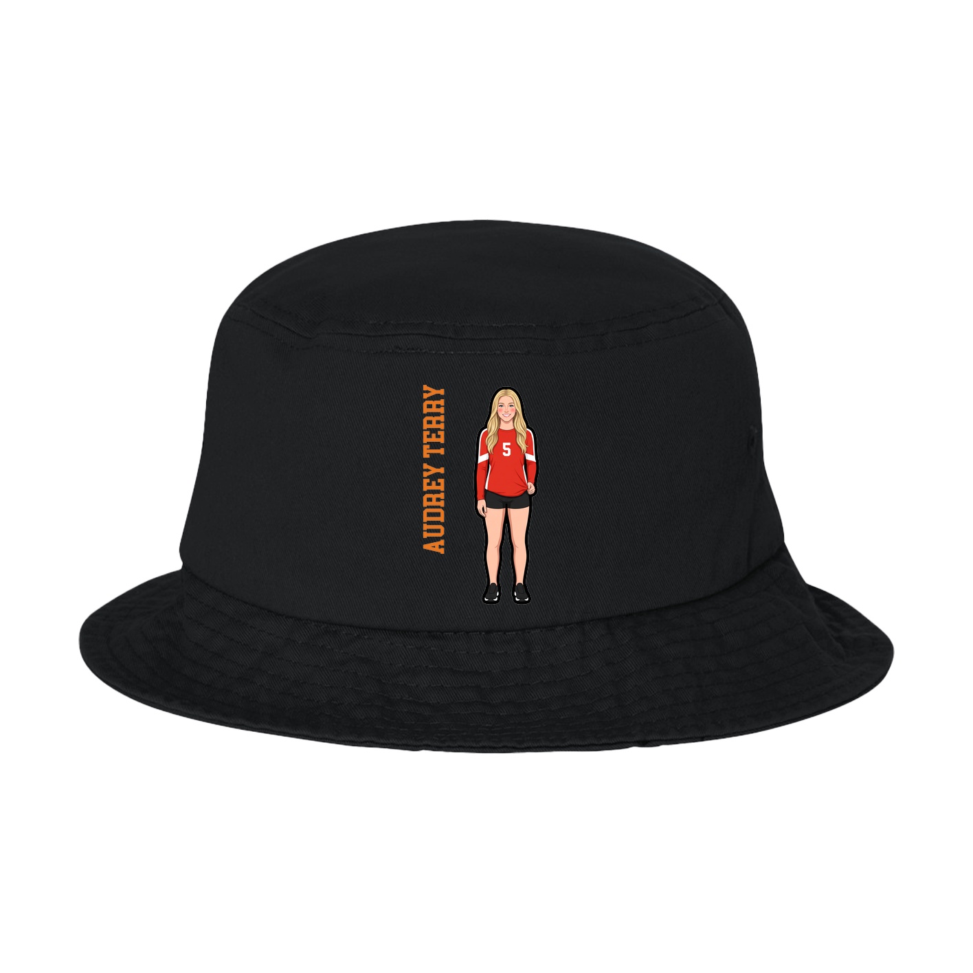 Bucket Cap — Name Vertical in Black