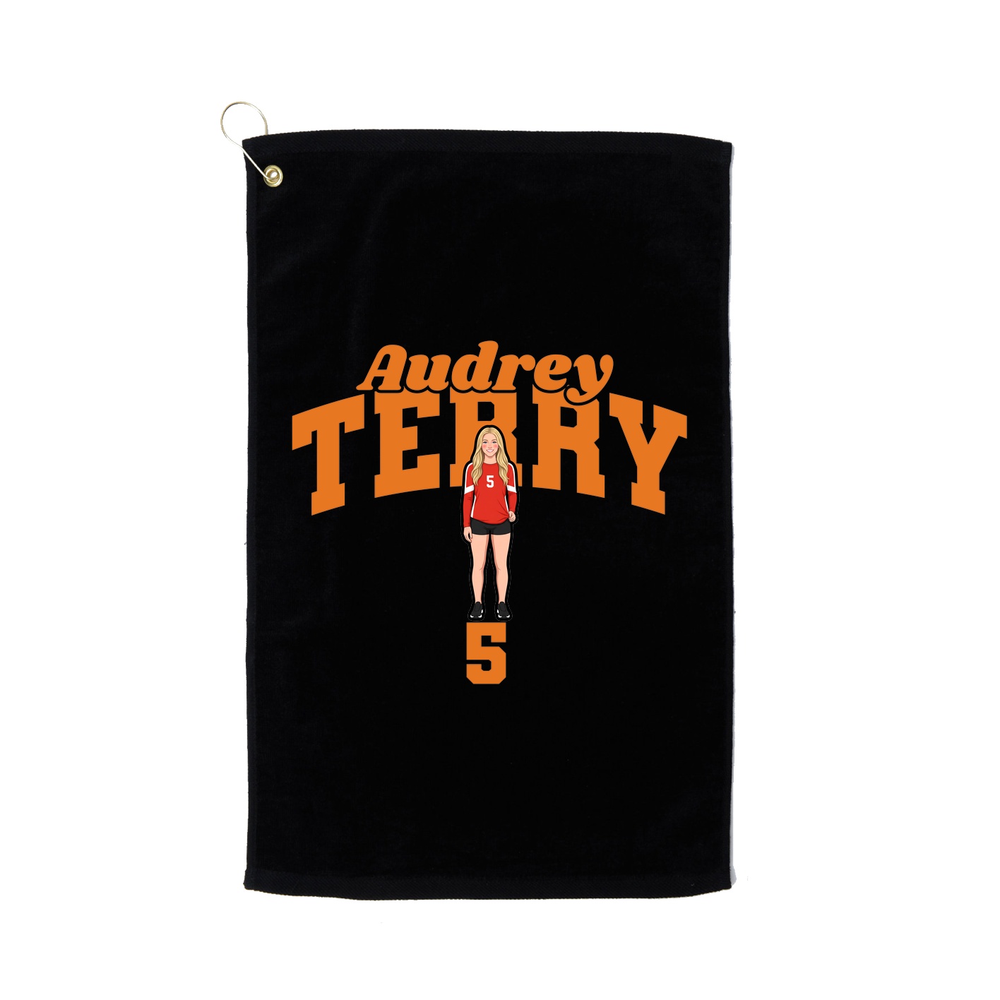 Golf Towel — Signature Arch in Black