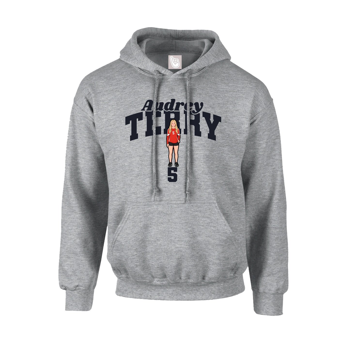 Youth Hoodie — Signature Arch in Grey