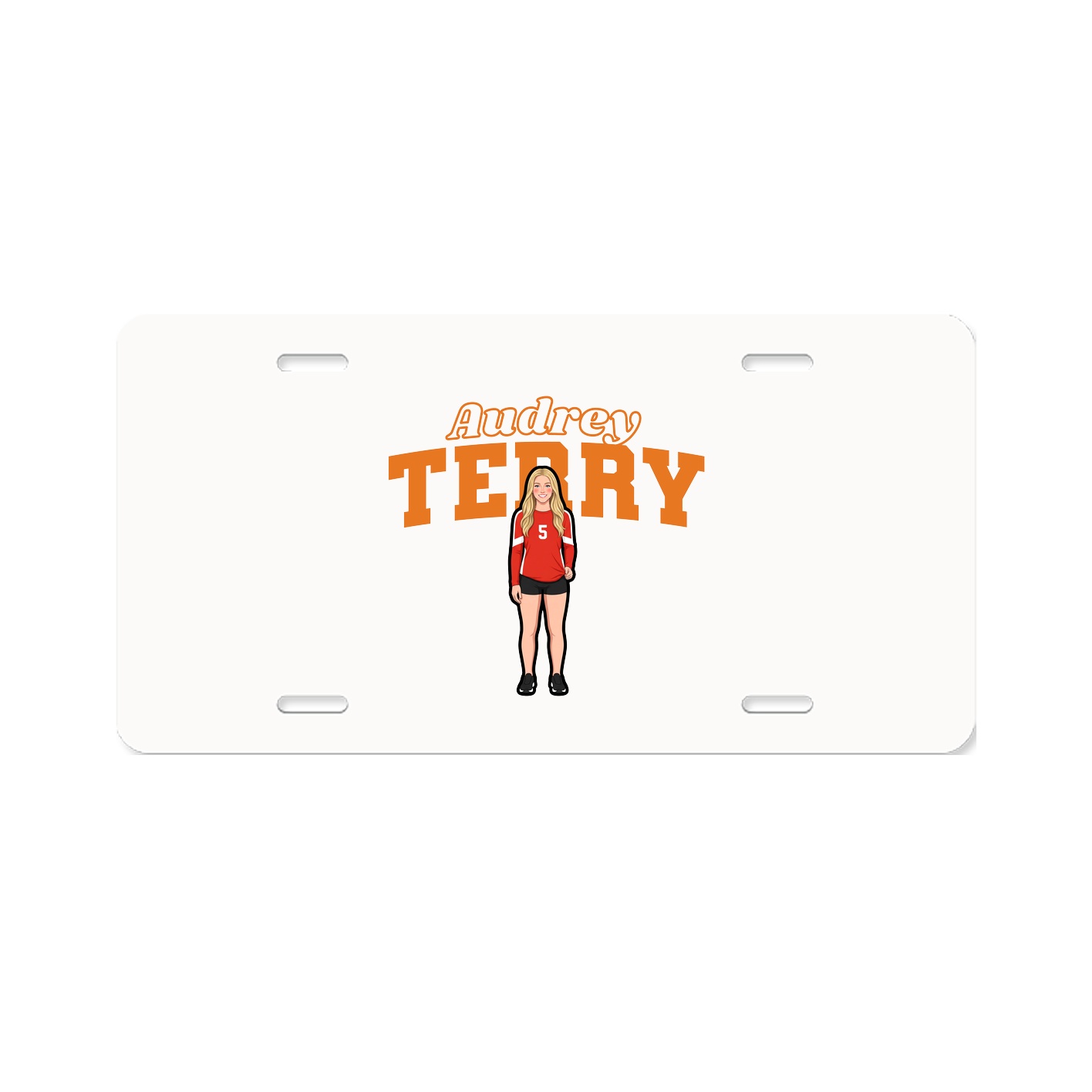 License Plate — Name Arch in Classic