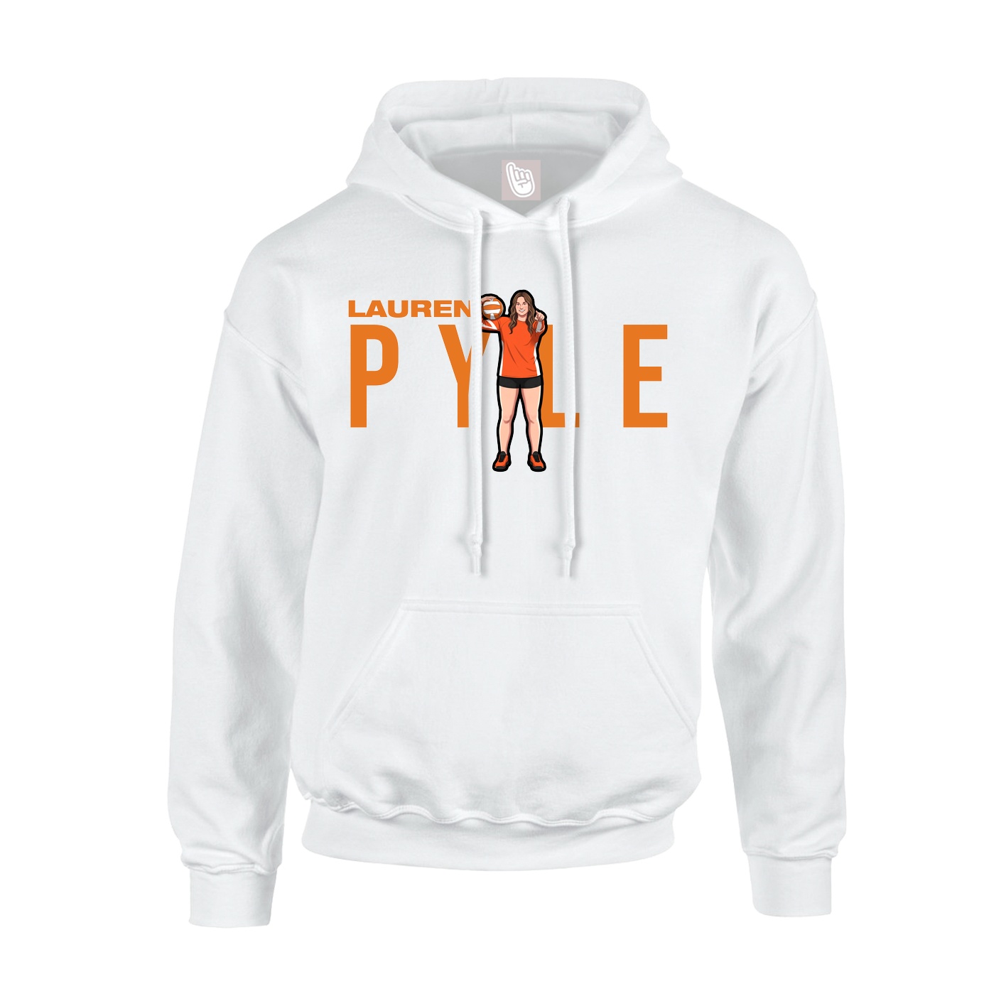 Youth Hoodie — Player Name in White