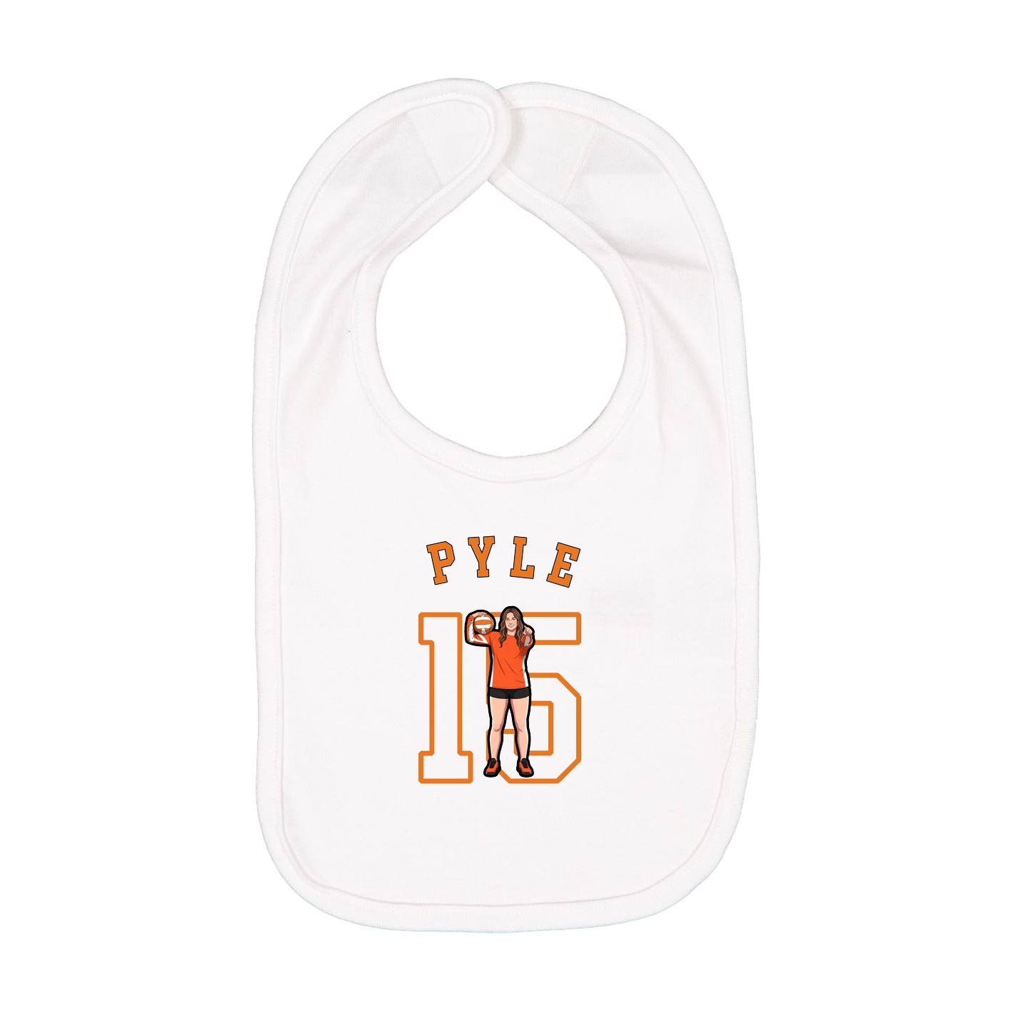Infant Bib — Shirsey Arch in White