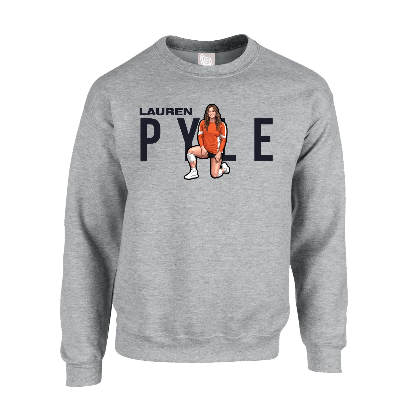 Fleece Crew — Player Name in Grey