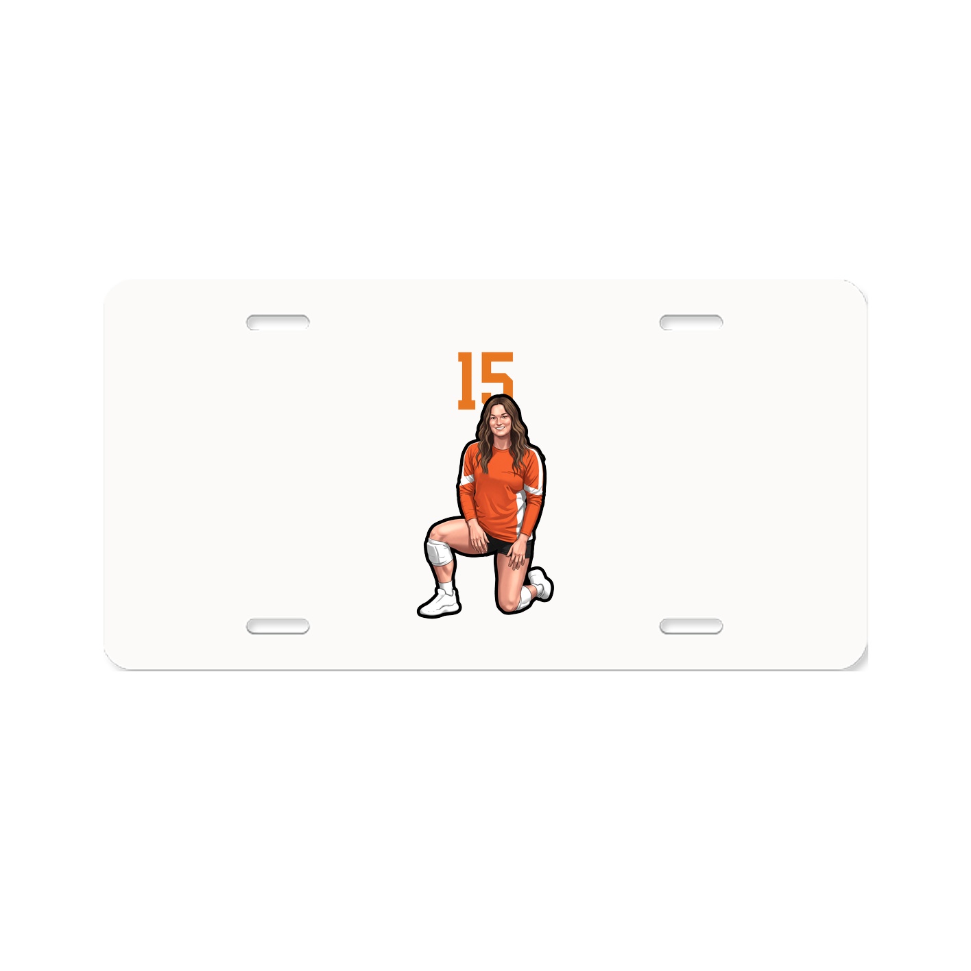 License Plate — Number Top in Classic