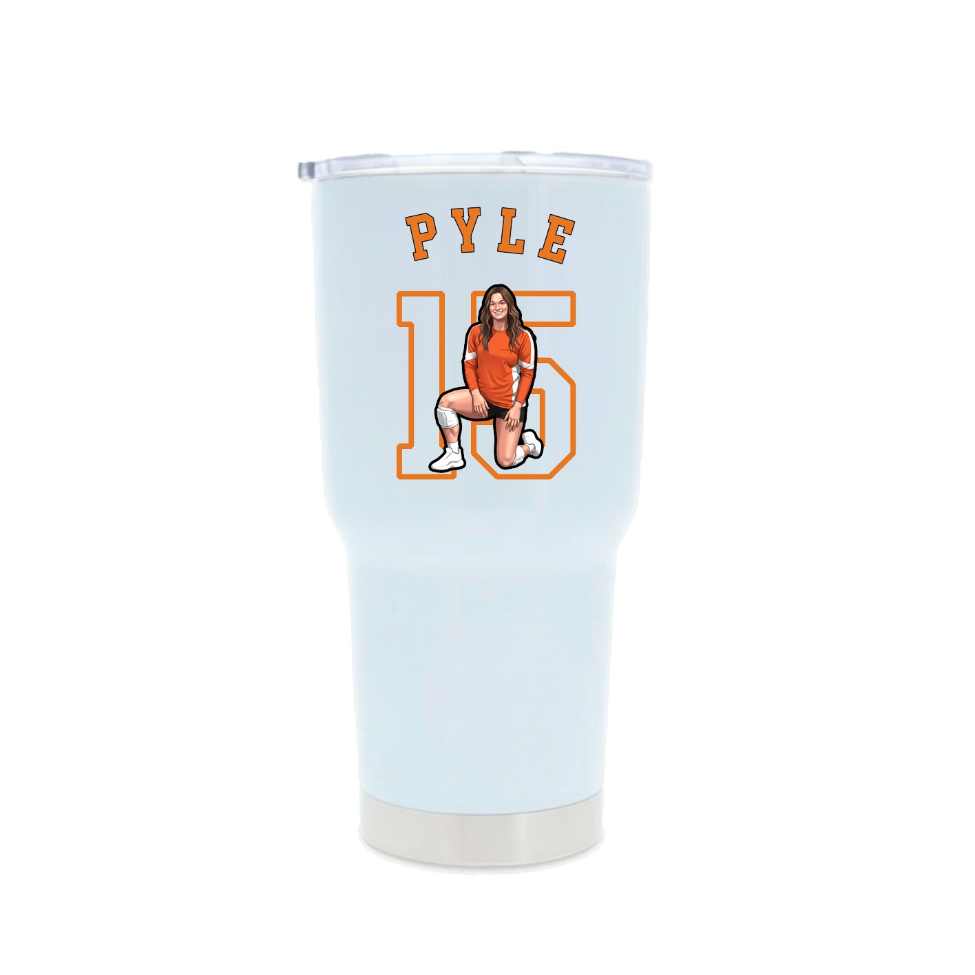 30oz Stainless Steel Tumbler — Shirsey Arch in White