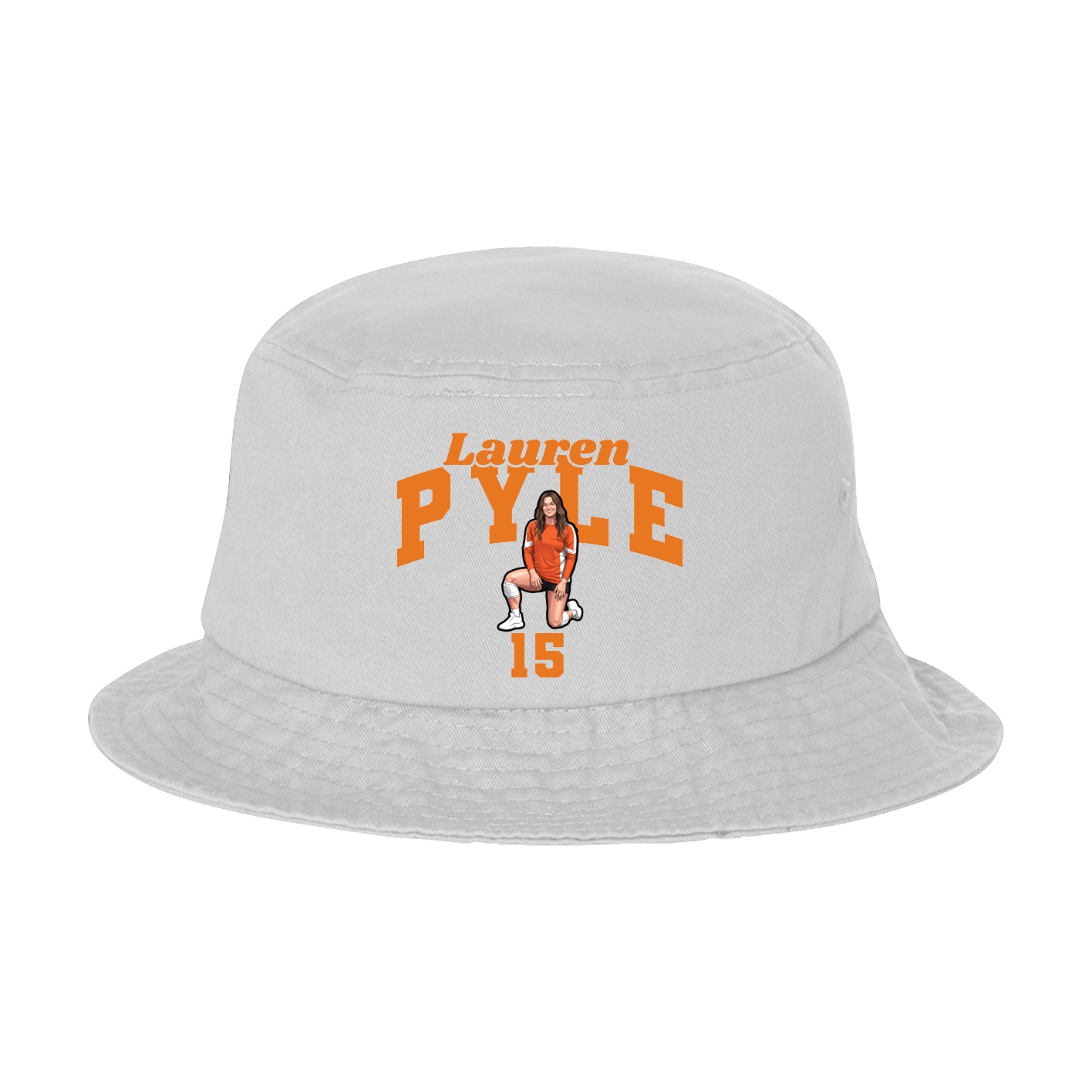 Bucket Cap — Signature Arch in White