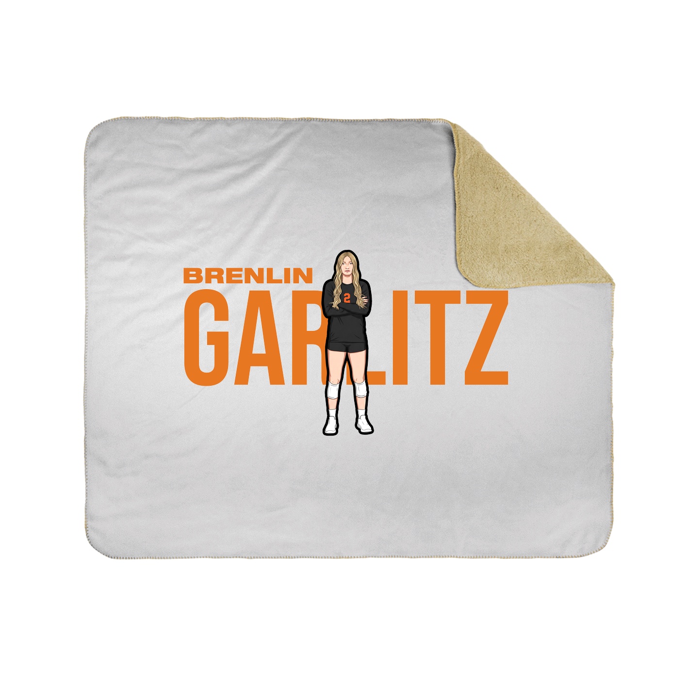 Throw Blanket — Player Name in White