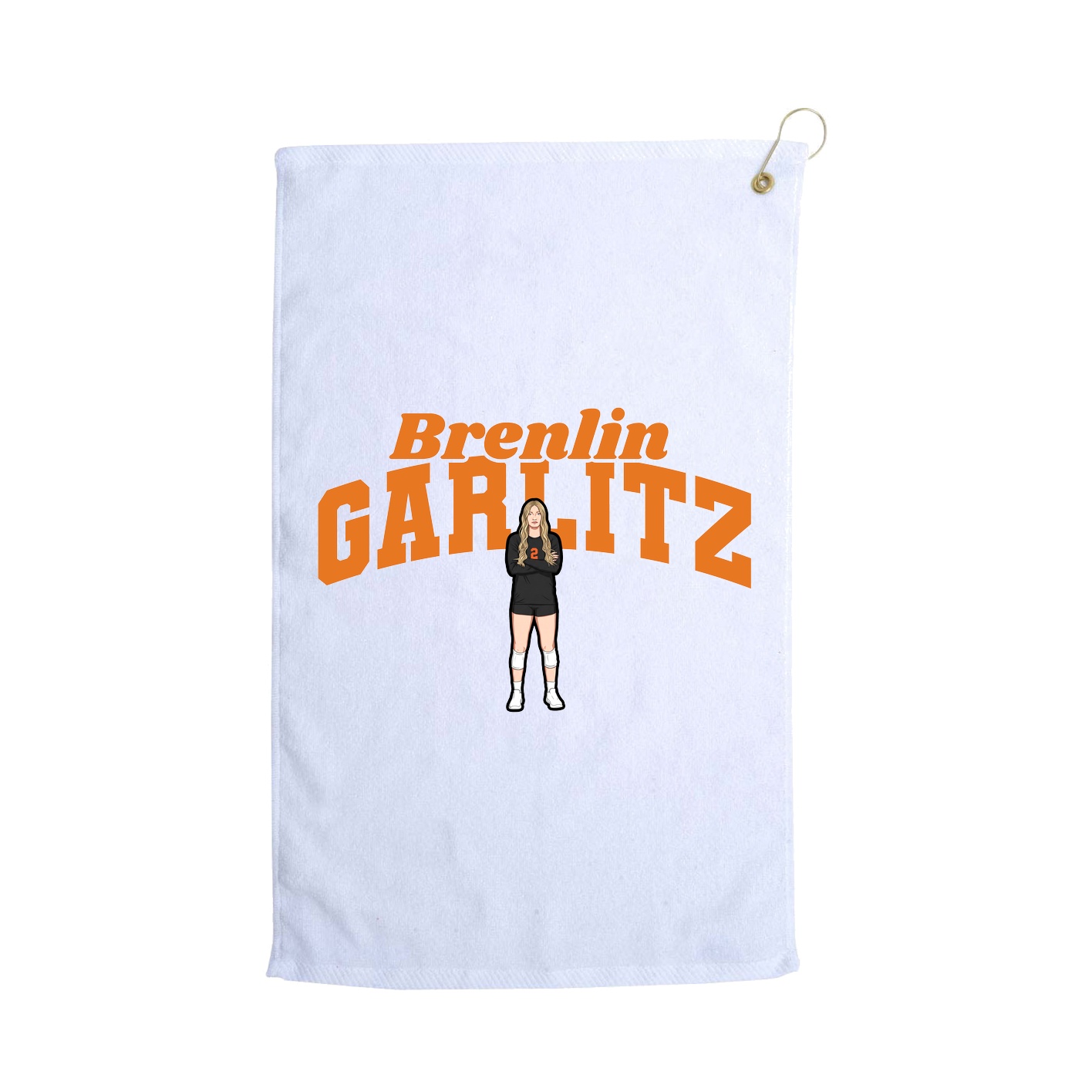 Golf Towel — Signature Arch in White