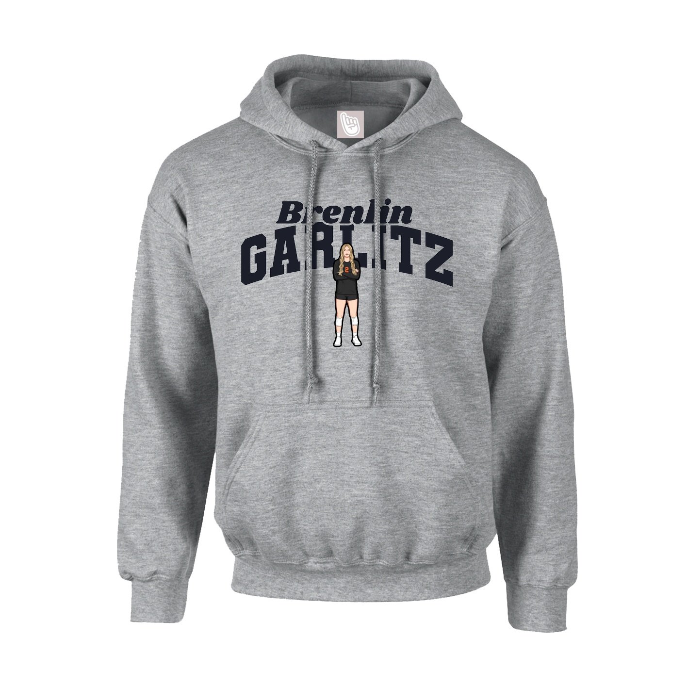 Youth Hoodie — Signature Arch in Grey