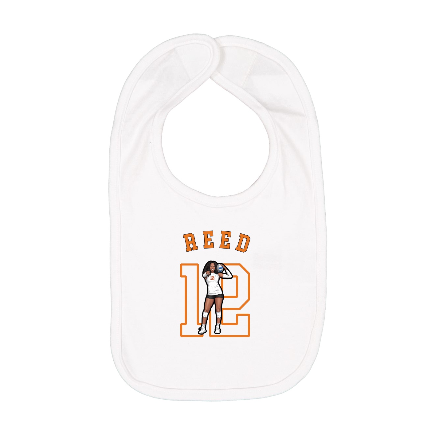 Infant Bib — Shirsey Arch in White