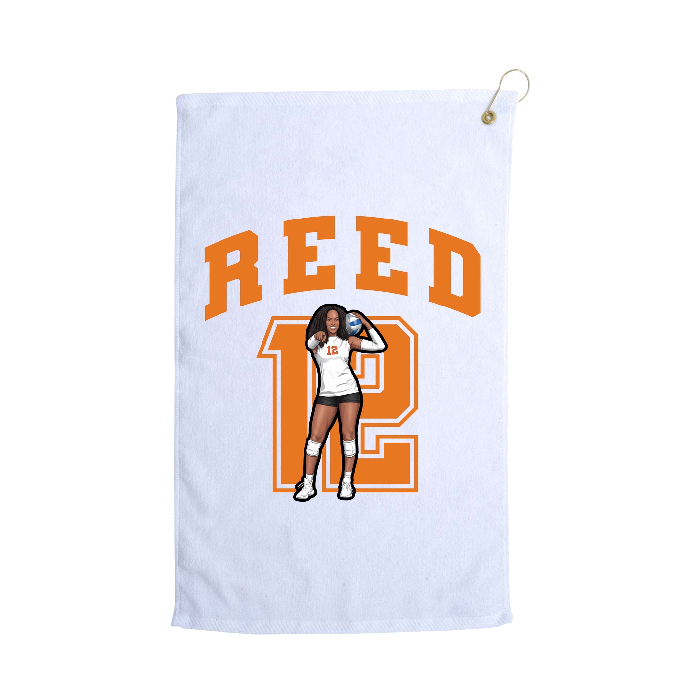Golf Towel — Number in White