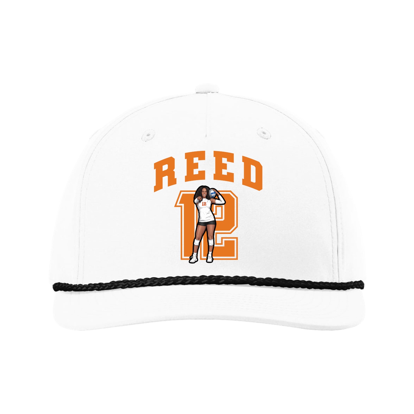 Five-Panel Classic Rope Cap — Number in White