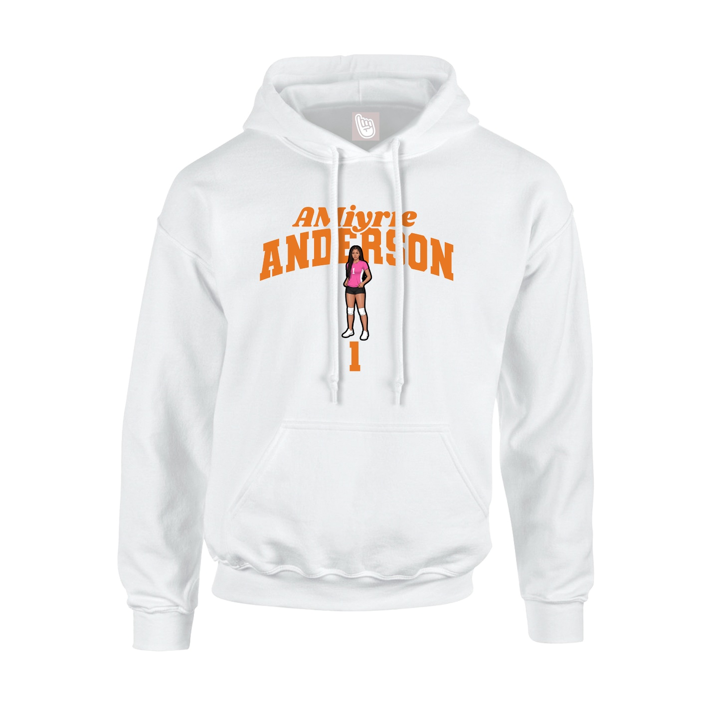Youth Hoodie — Signature Arch in White