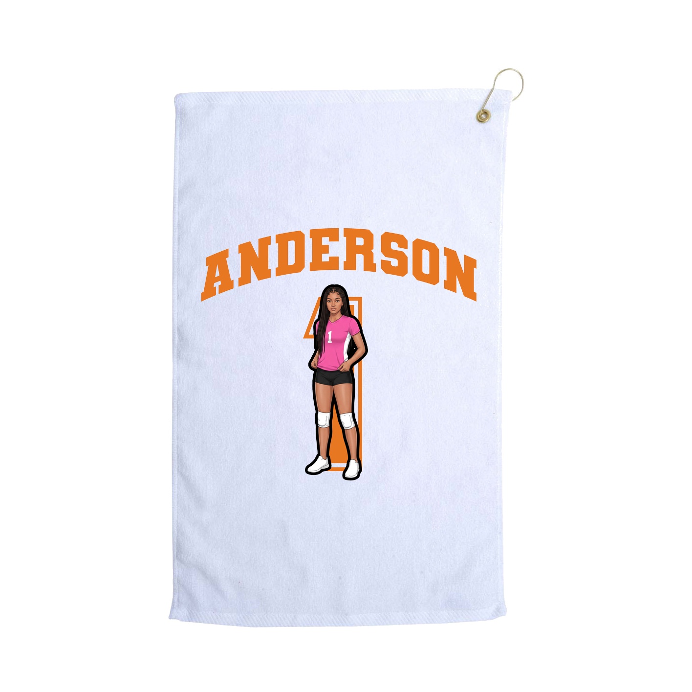 Golf Towel — Number in White