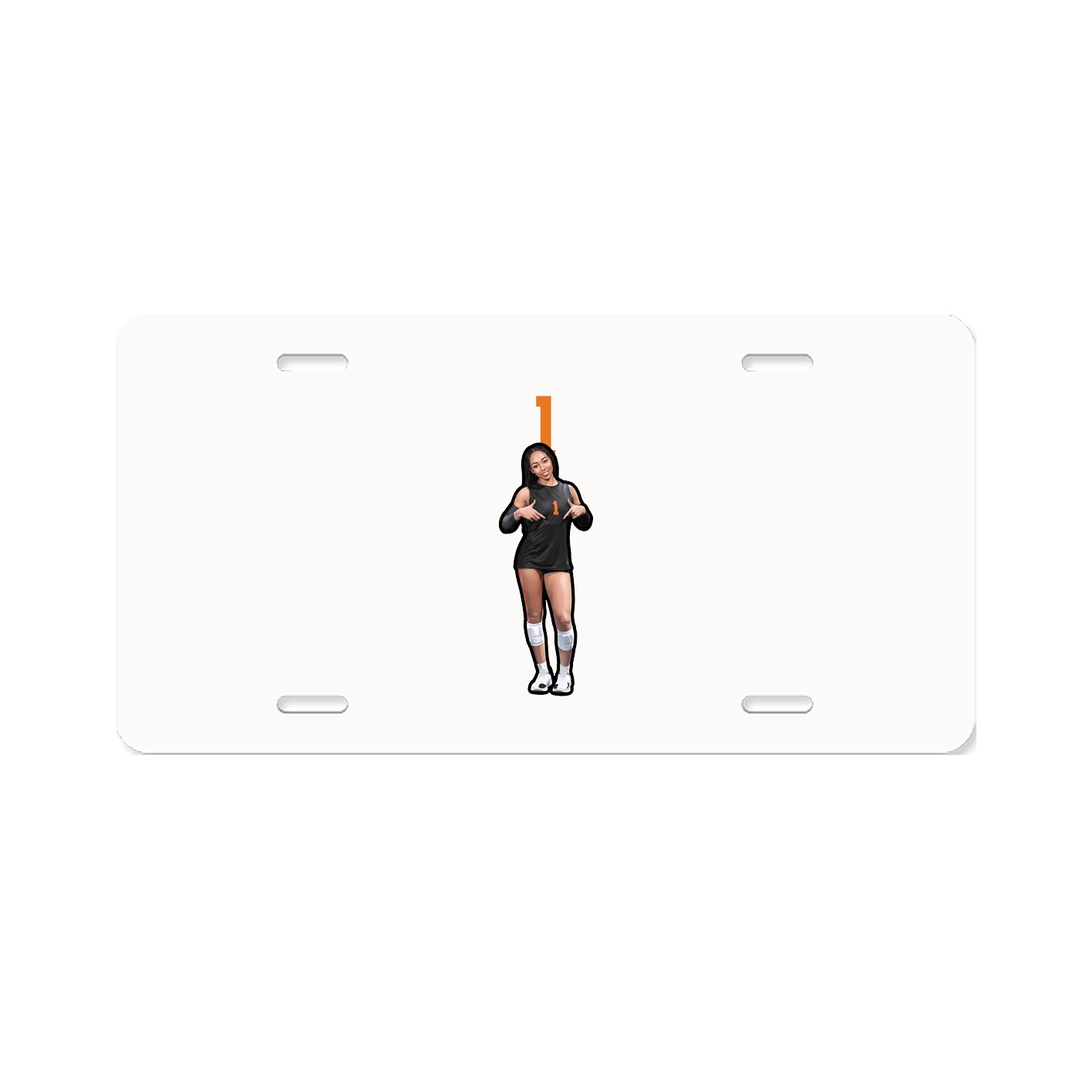 License Plate — Number Top in Classic