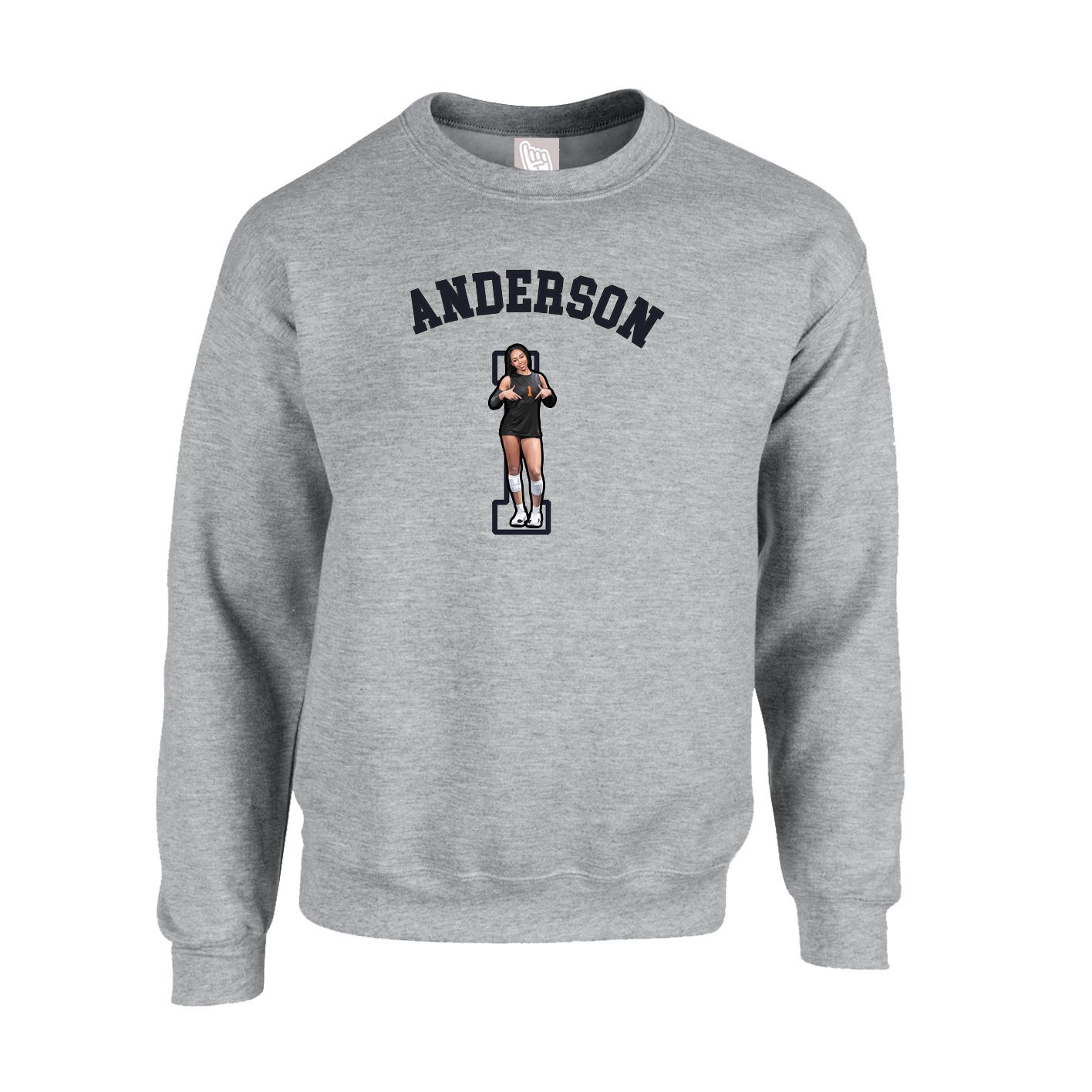 Fleece Crew — Shirsey Arch in Grey