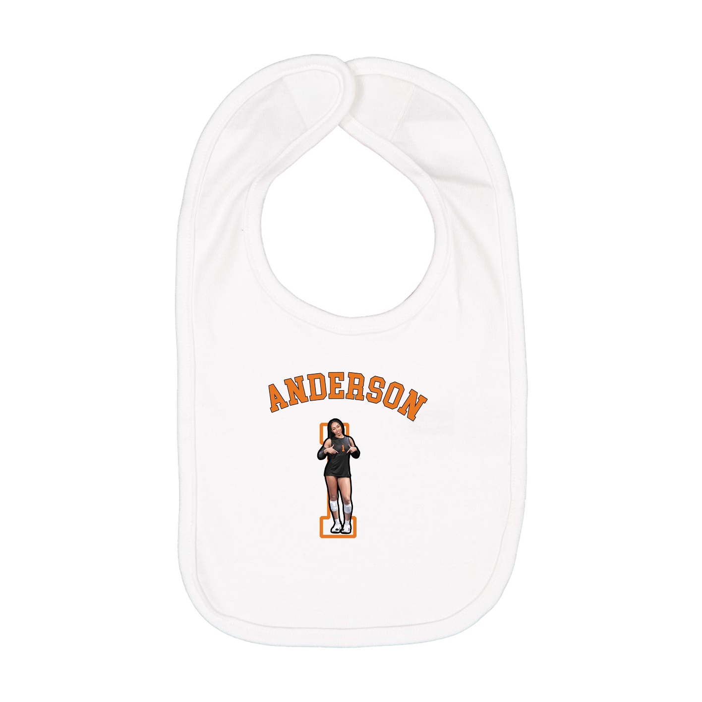 Infant Bib — Shirsey Arch in White