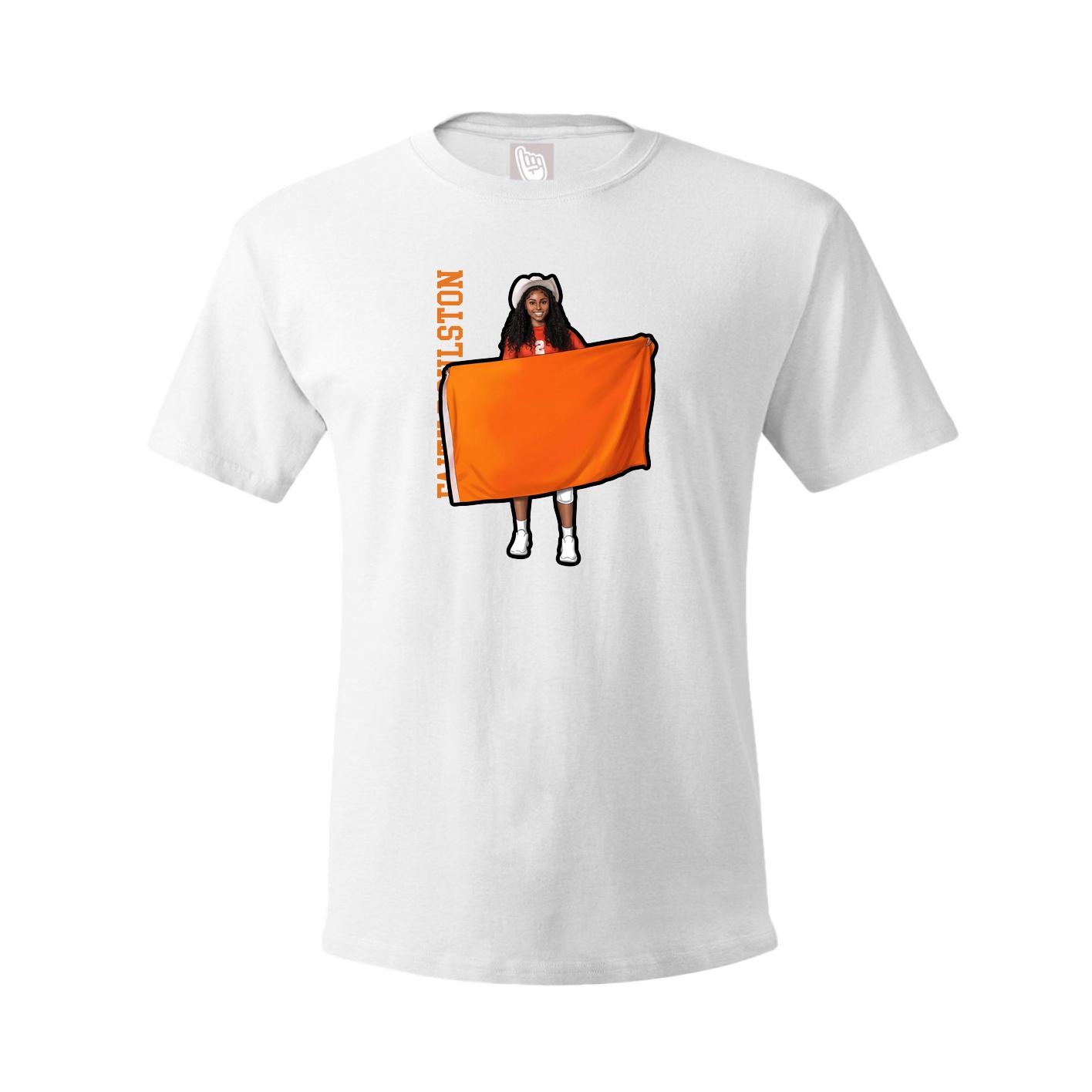 Youth Tee — Name Vertical in White
