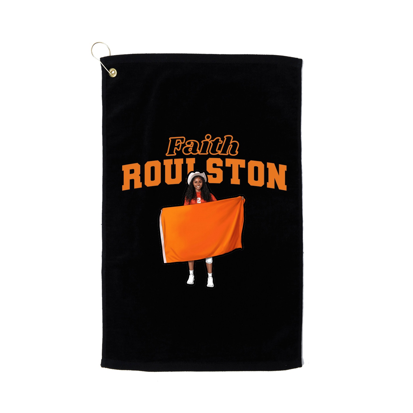 Golf Towel — Name Arch in Black