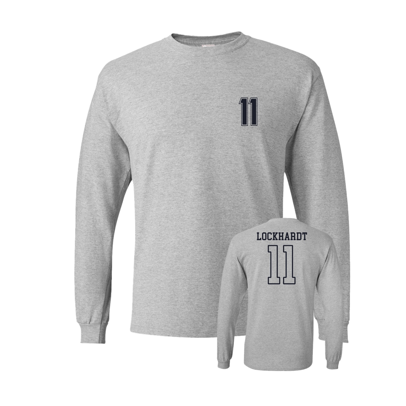 Long Sleeve Tee — Chest Back in Grey