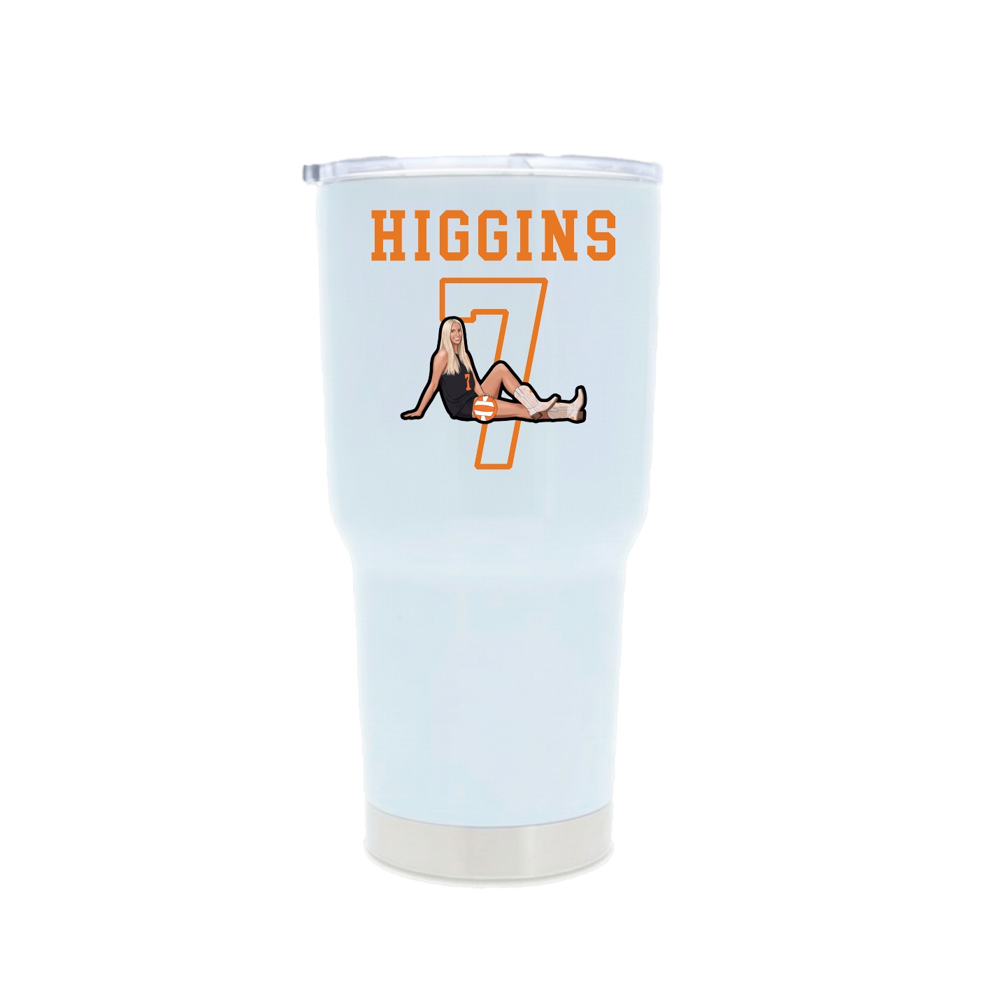 30oz Stainless Steel Tumbler — Shirsey in White