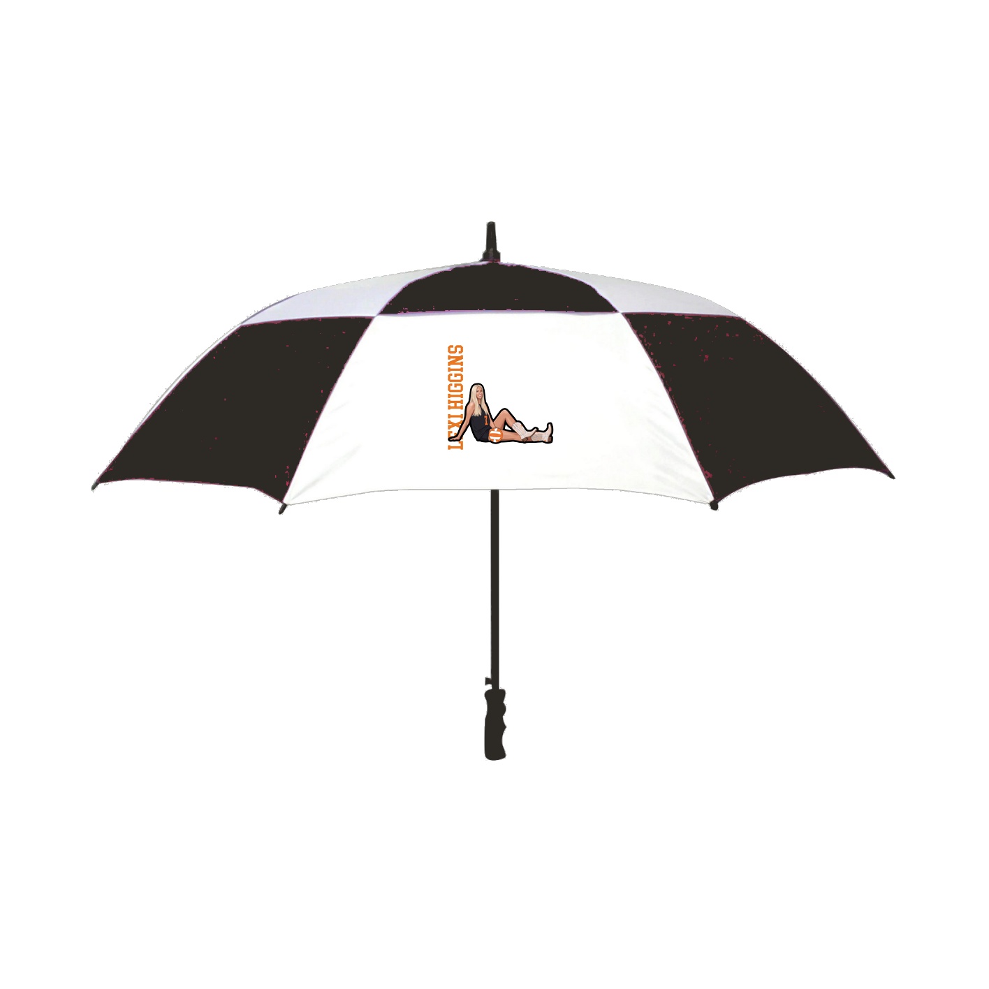 Golf Umbrella — Name Vertical in Black