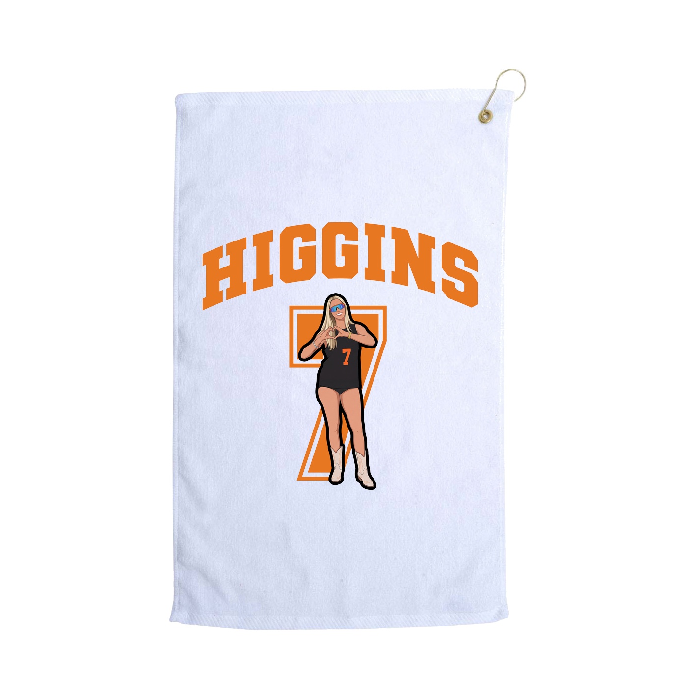Golf Towel — Number in White
