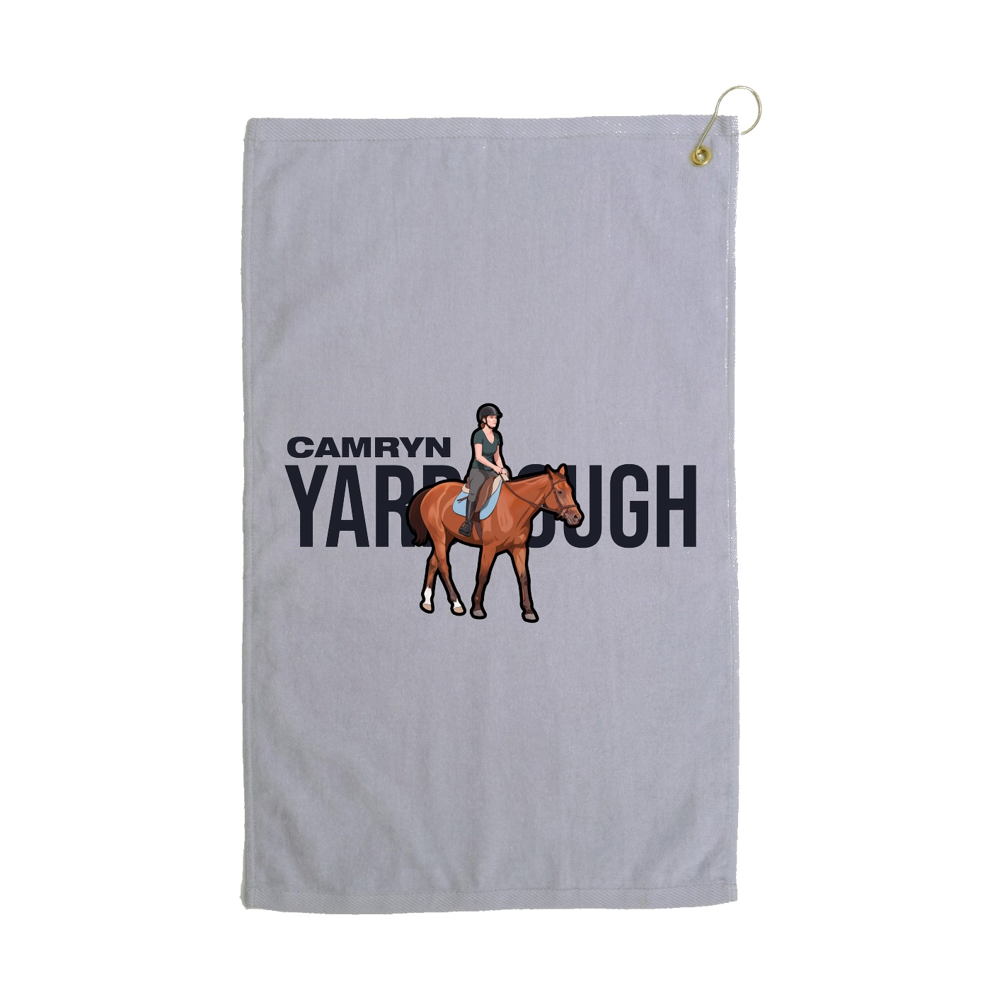 Golf Towel — Player Name in Grey