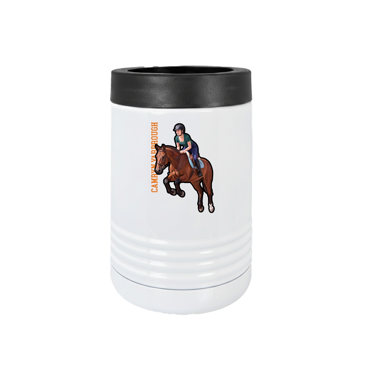 Beverage Holder — Name Vertical in White