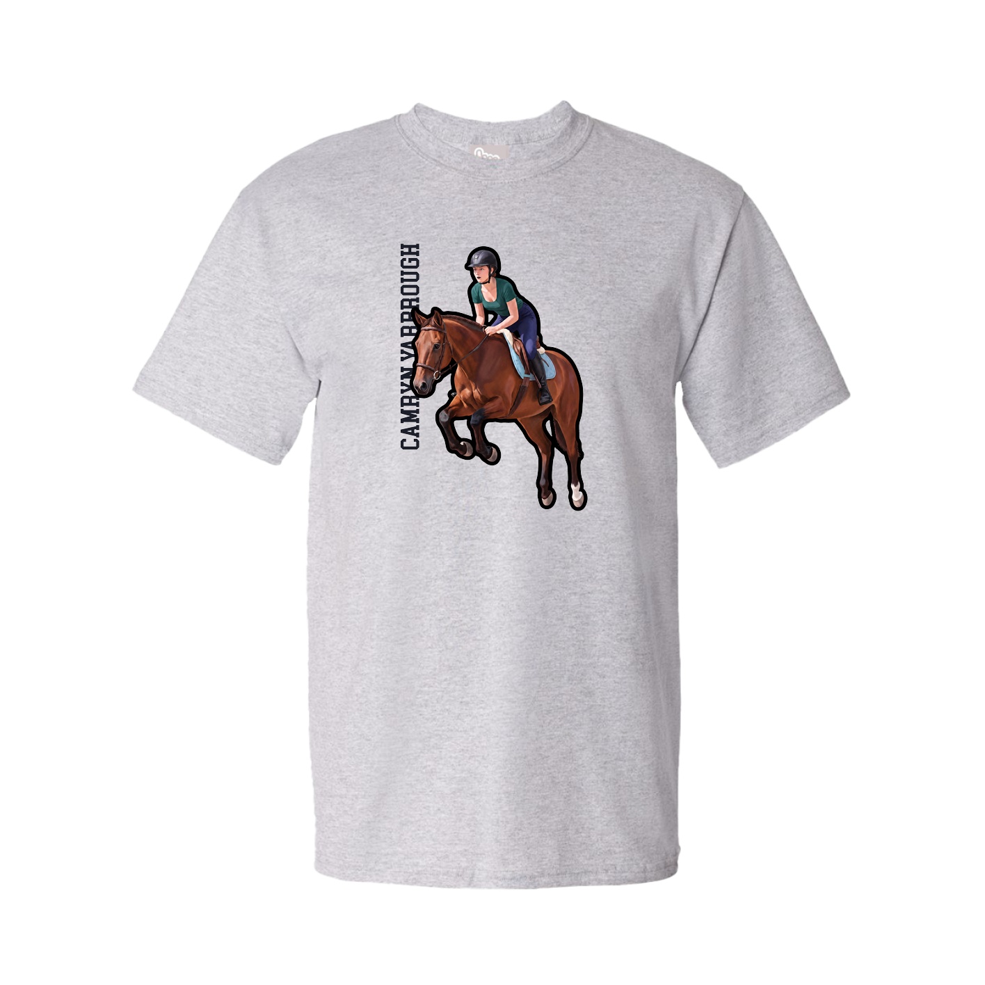 Tee — Name Vertical in Grey